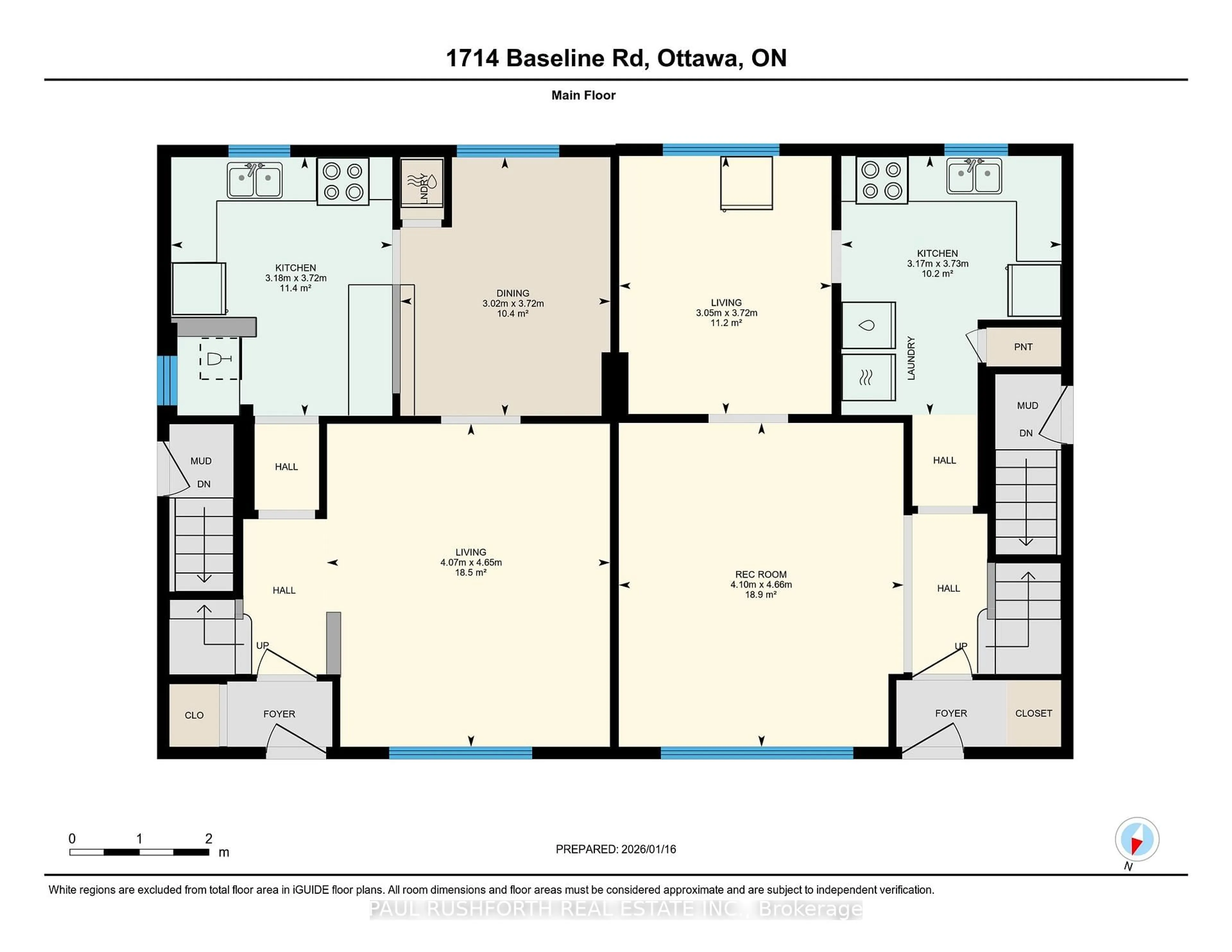 Floor plan for 1714 Baseline Rd, Ottawa Ontario K2C 0B8