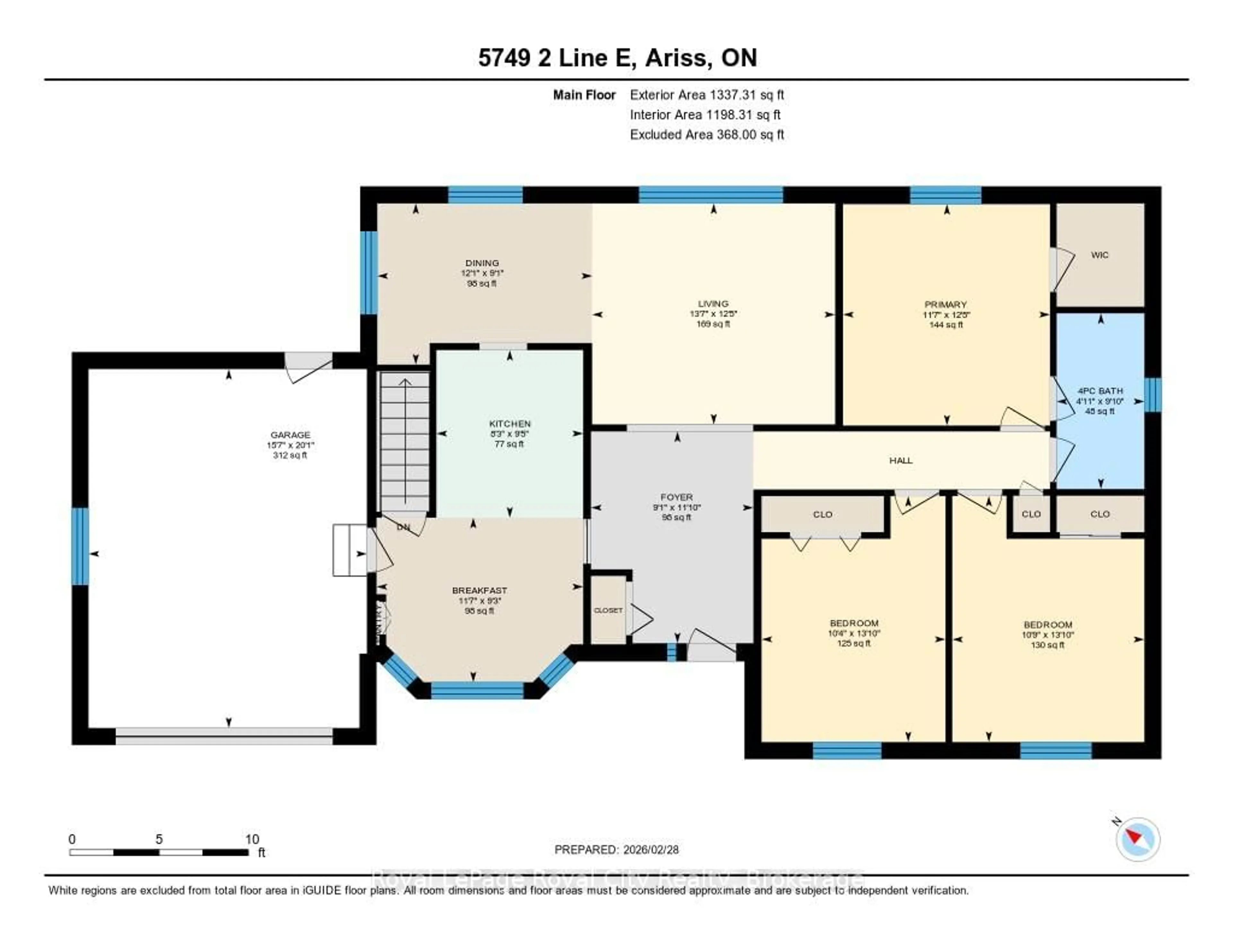 Floor plan for 5749 Second Line, Guelph/Eramosa Ontario N0B 1B0