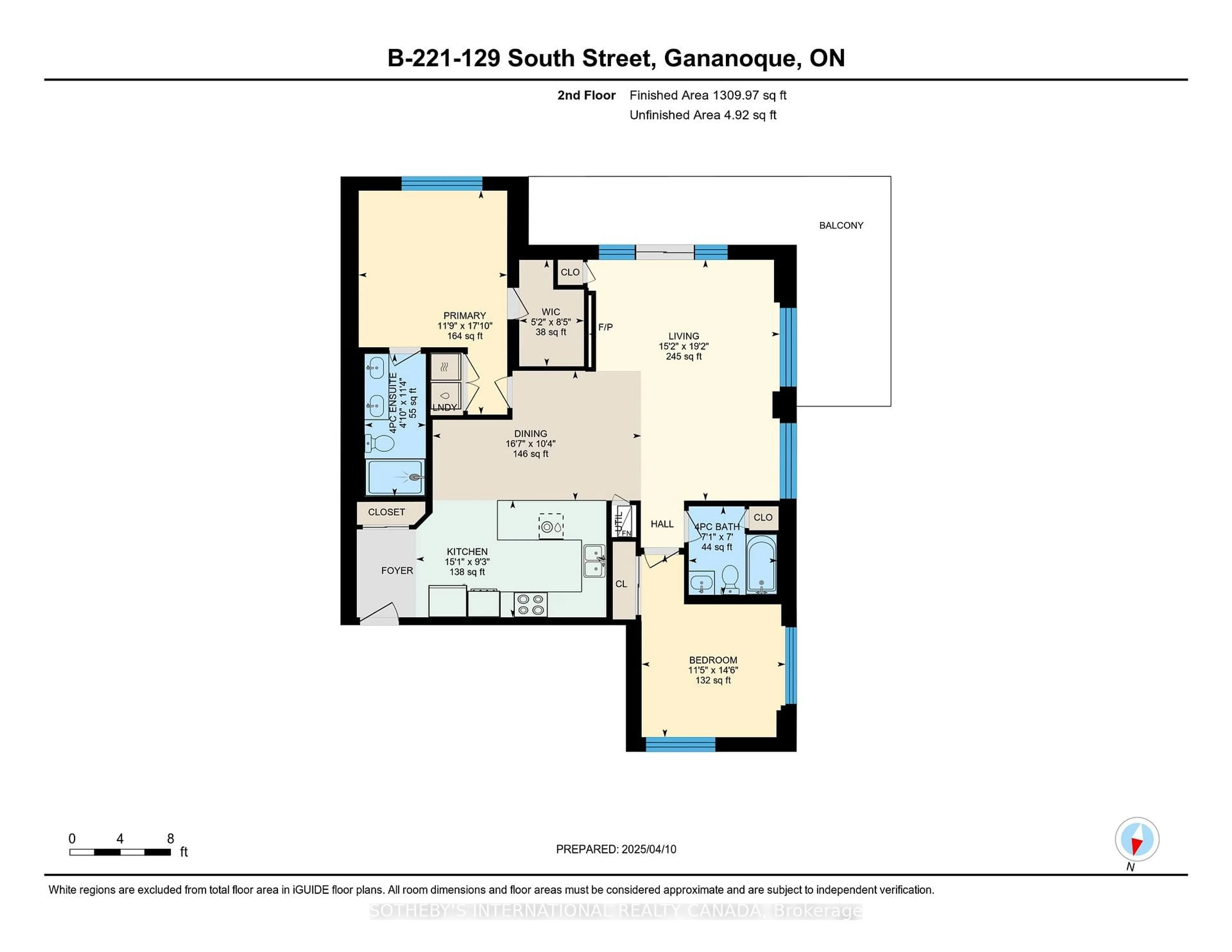 Floor plan for 129B South St #221, Gananoque Ontario K7G 0B1