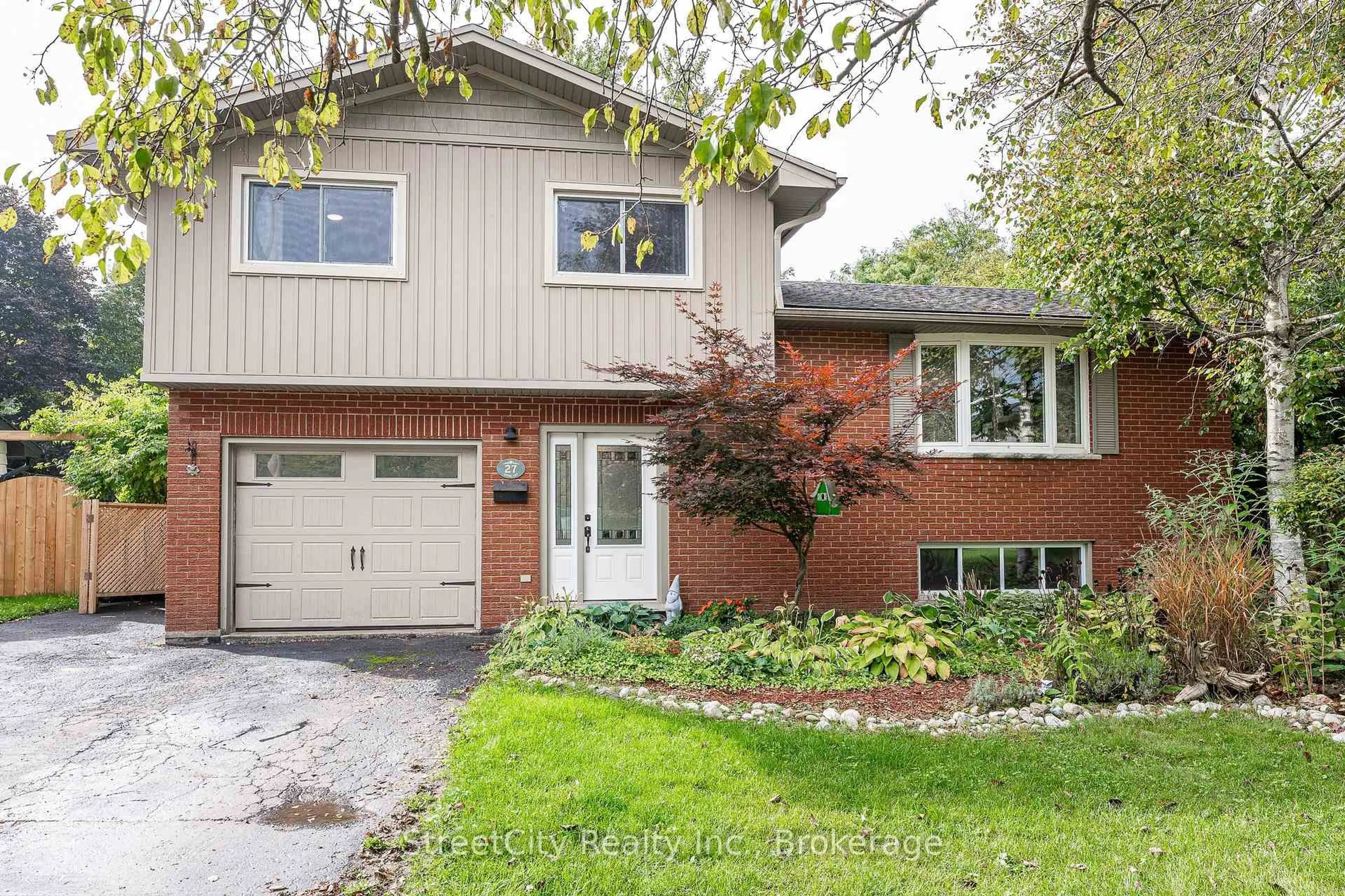 Home with brick exterior material, street for 27 Riehl Crt, Stratford Ontario N5A 5K5