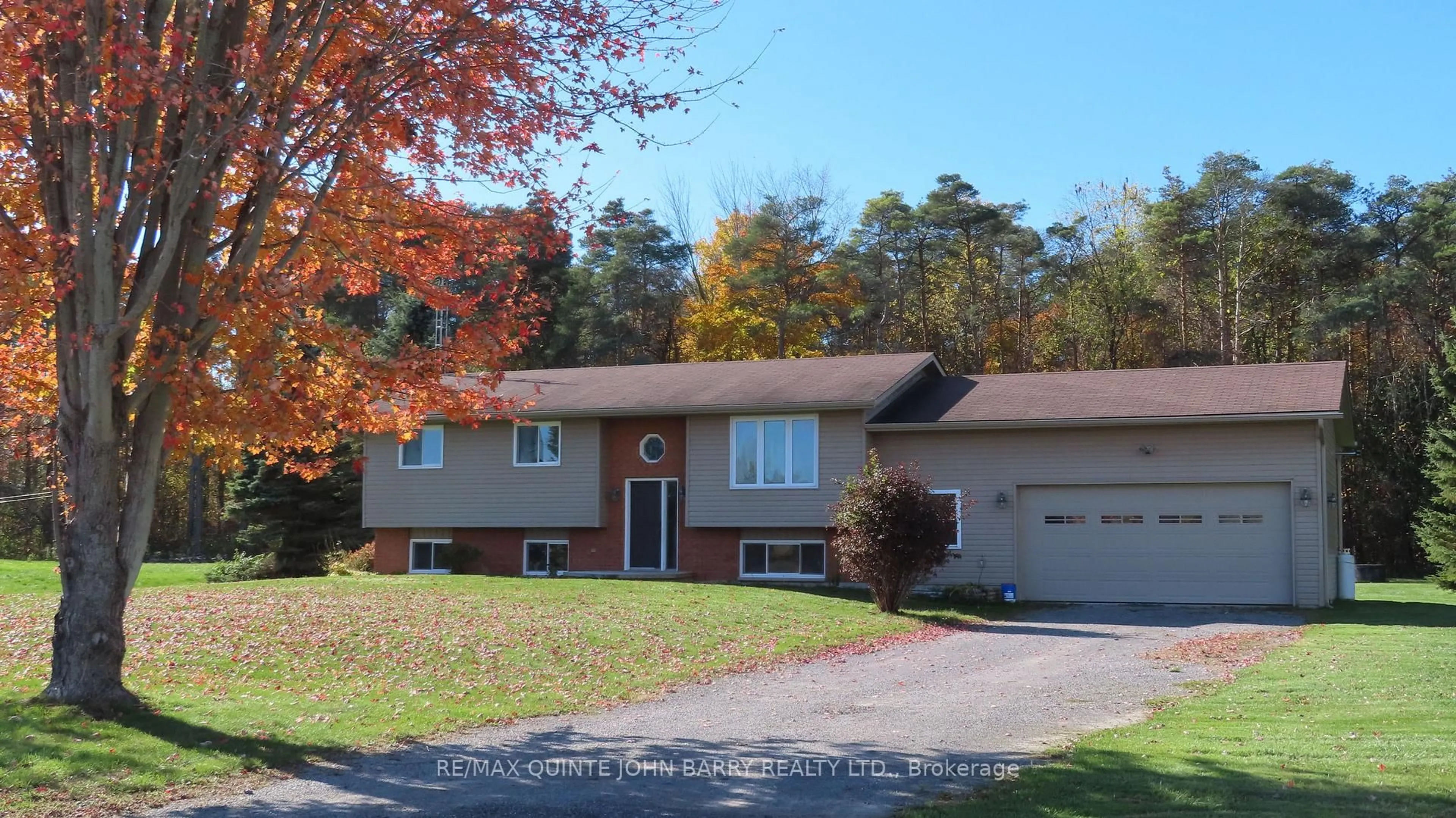 Home with vinyl exterior material, street for 113 Barcovan Beach Rd, Quinte West Ontario K0K 1L0