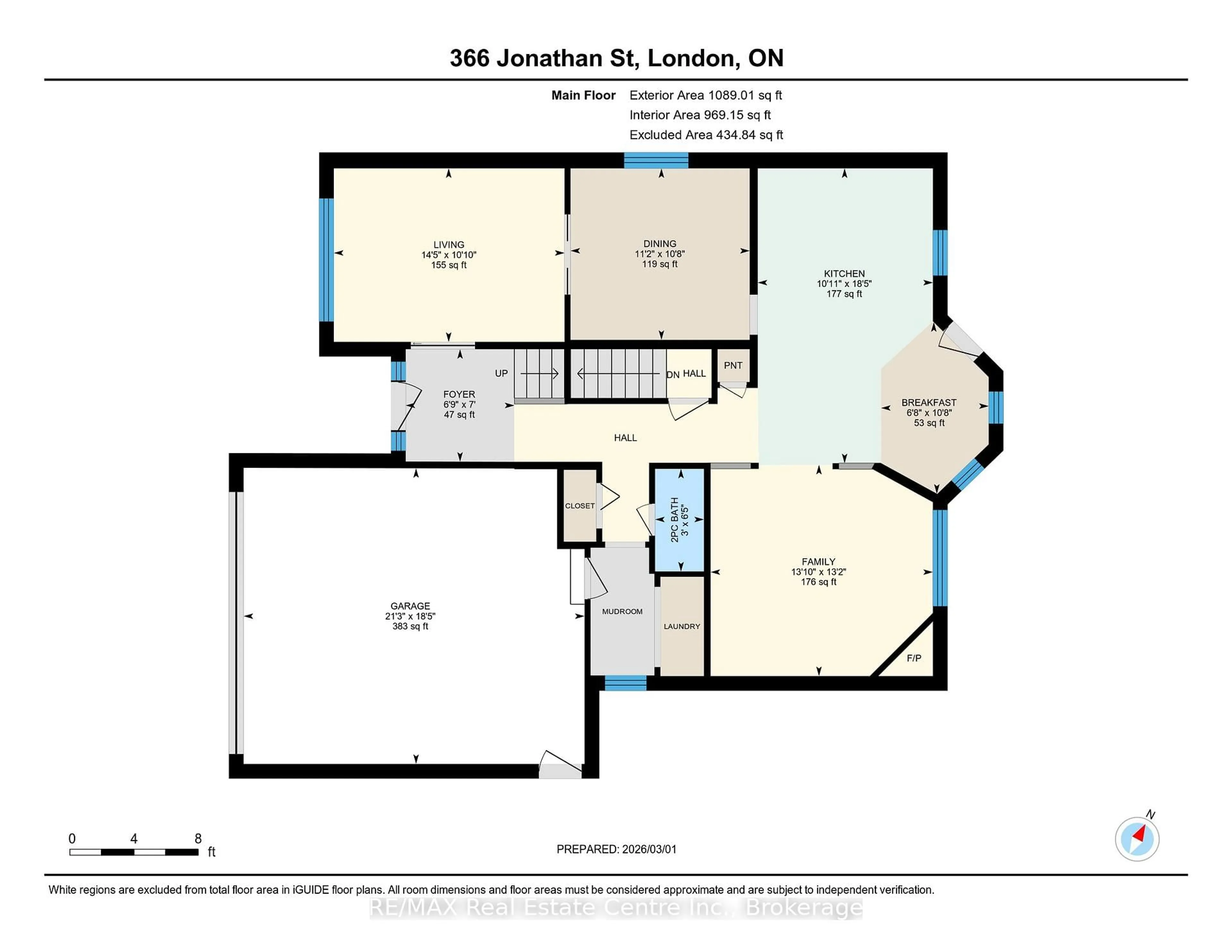 Floor plan for 366 Jonathan St, London South Ontario N5Z 5C8