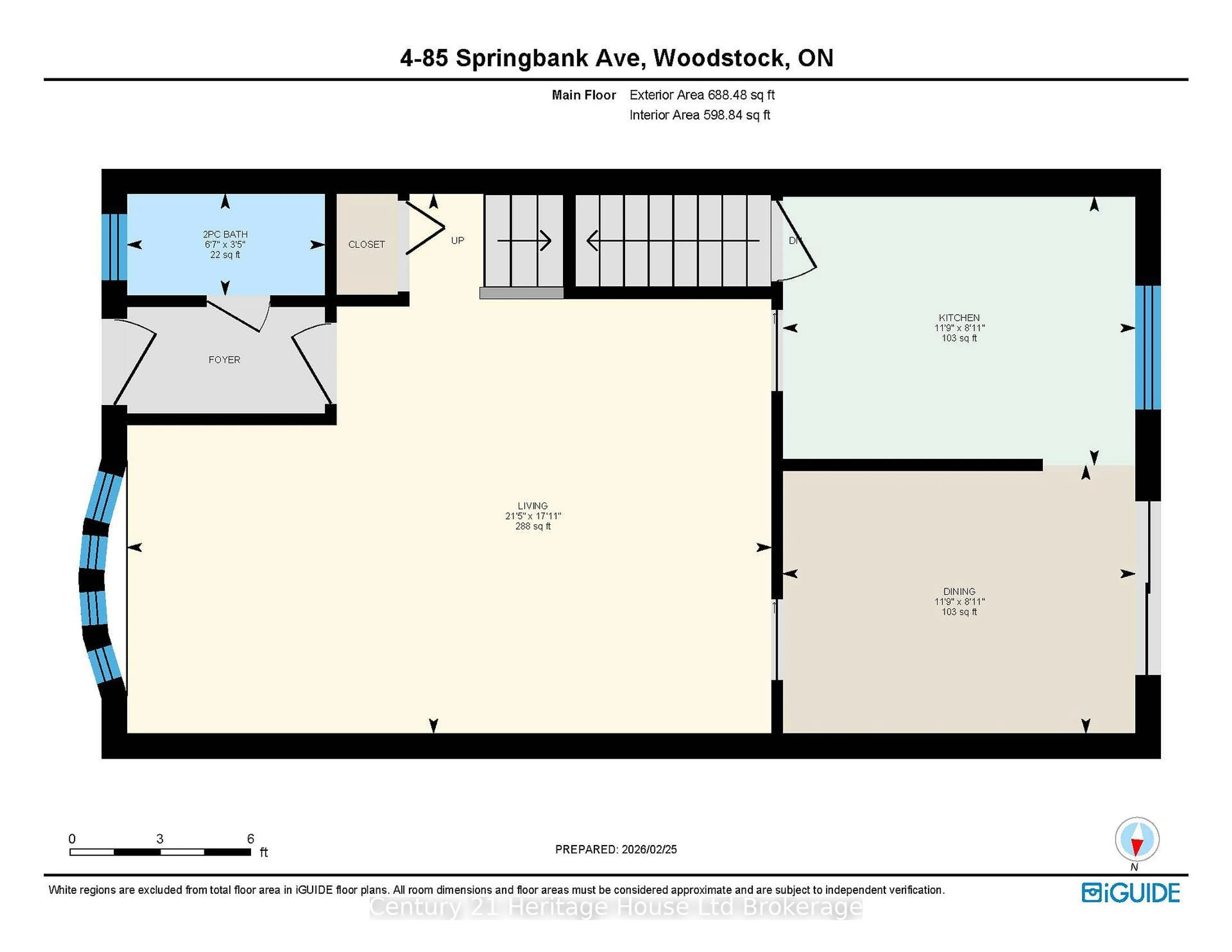 Floor plan for 85 Springbank Ave #4, Woodstock Ontario N4S 7P7