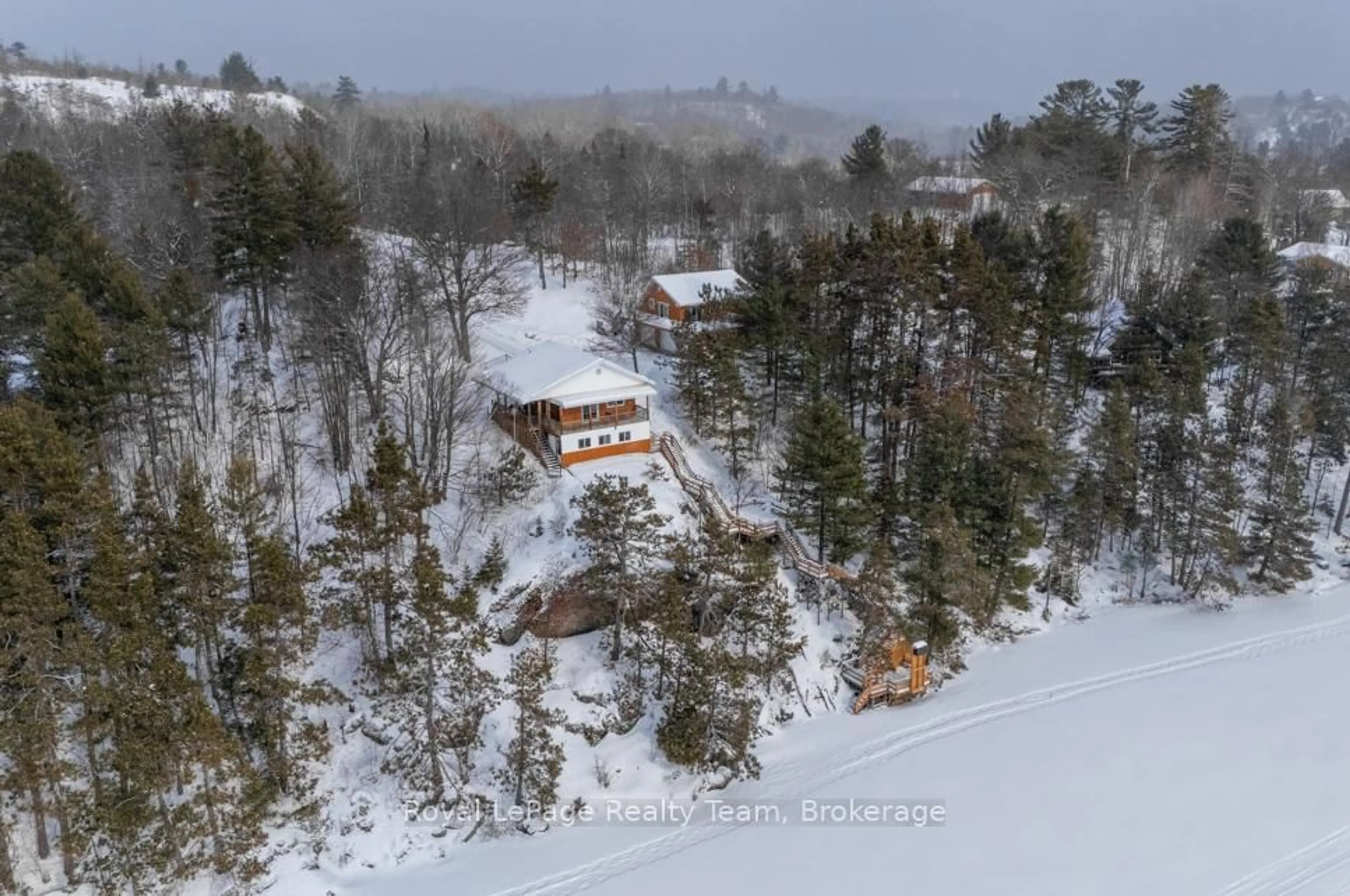 A pic from outside/outdoor area/front of a property/back of a property/a pic from drone, unknown for 475 Waterfalls Rd, Sables-Spanish Rivers Ontario P0P 2E0