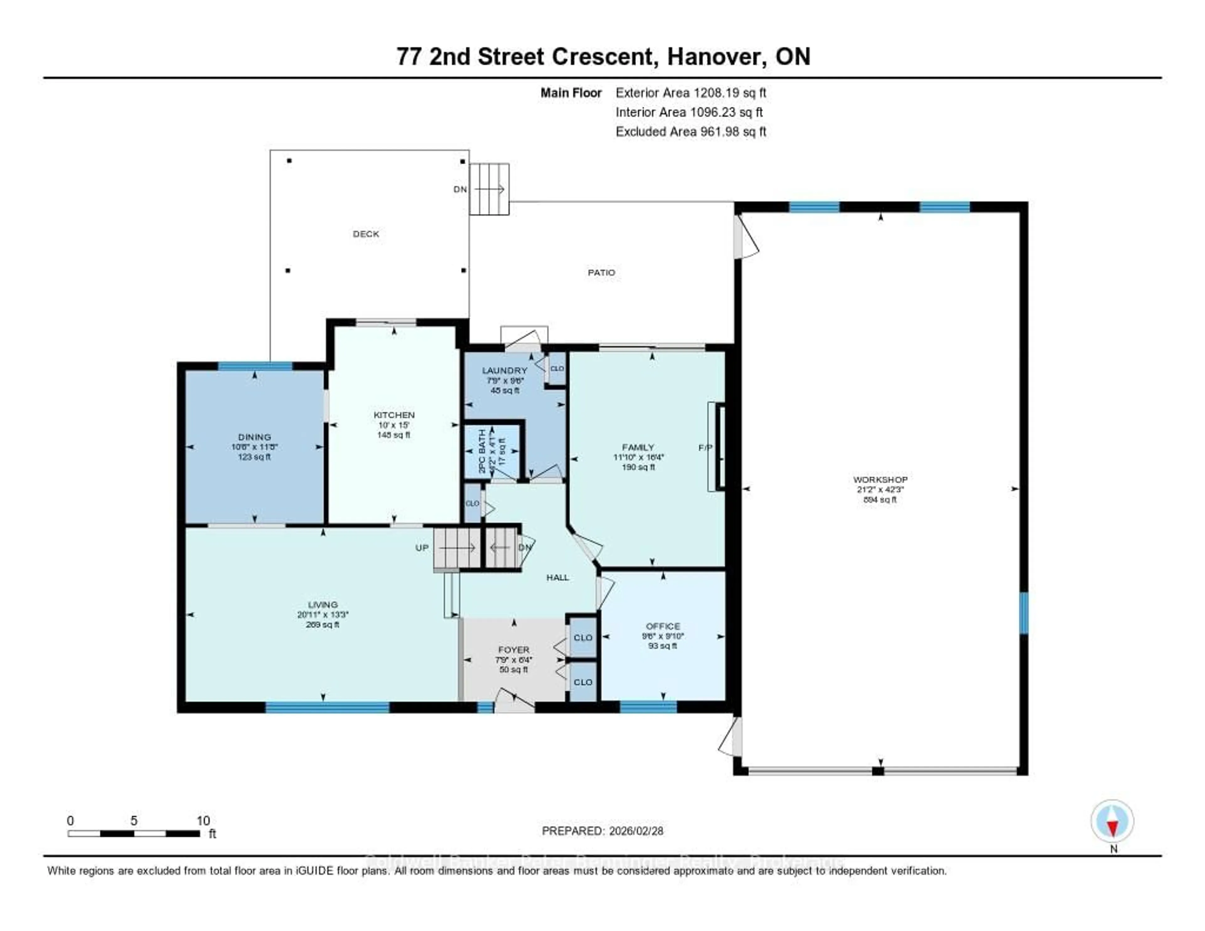 Floor plan for 77 2nd Street Cres, Hanover Ontario N4N 3K3