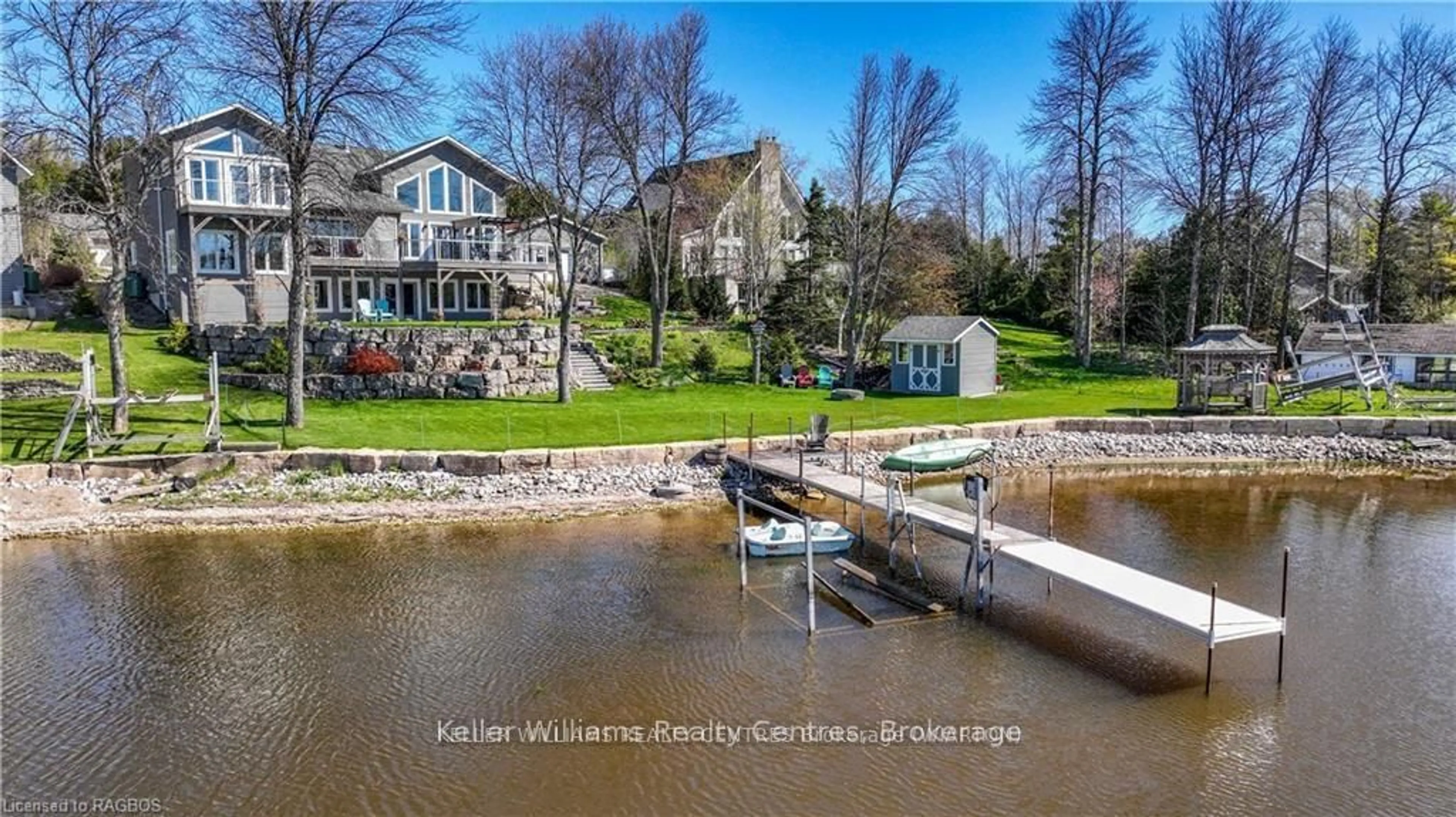 A pic from outside/outdoor area/front of a property/back of a property/a pic from drone, water/lake/river/ocean view for 74 NORTH SHORE Rd, Northern Bruce Peninsula Ontario N0H 1W0