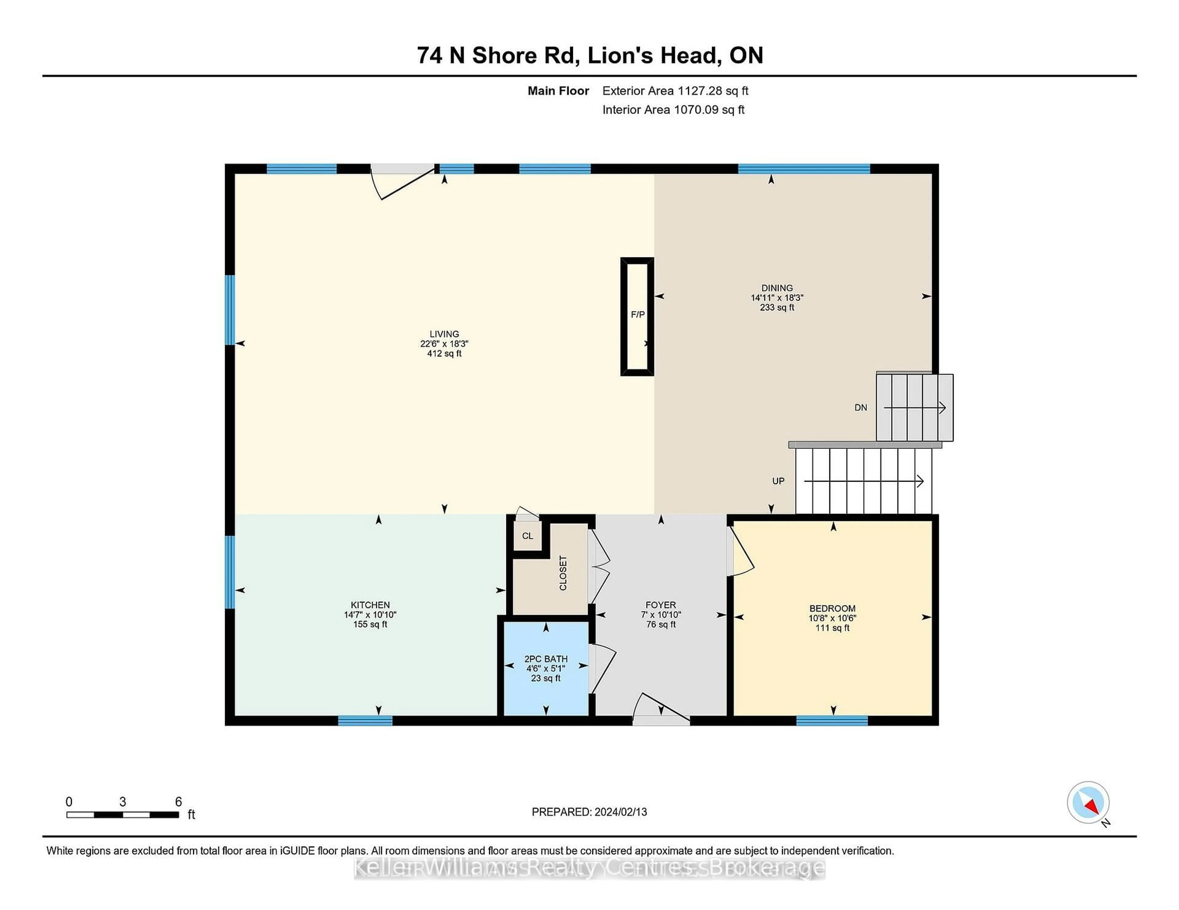 Floor plan for 74 NORTH SHORE Rd, Northern Bruce Peninsula Ontario N0H 1W0