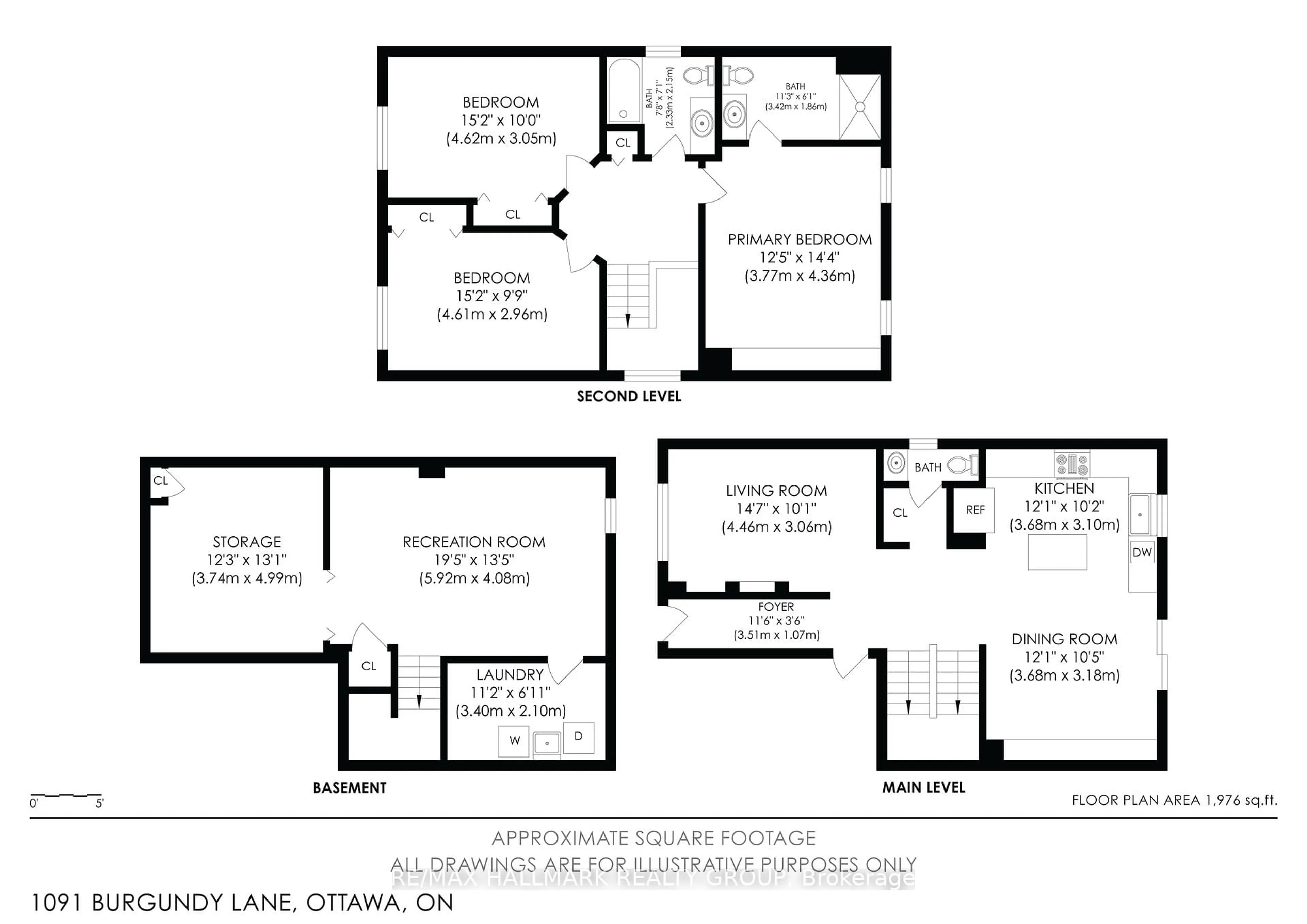 Floor plan for 1091 Burgundy Lane, Orleans Ontario K1C 2M9