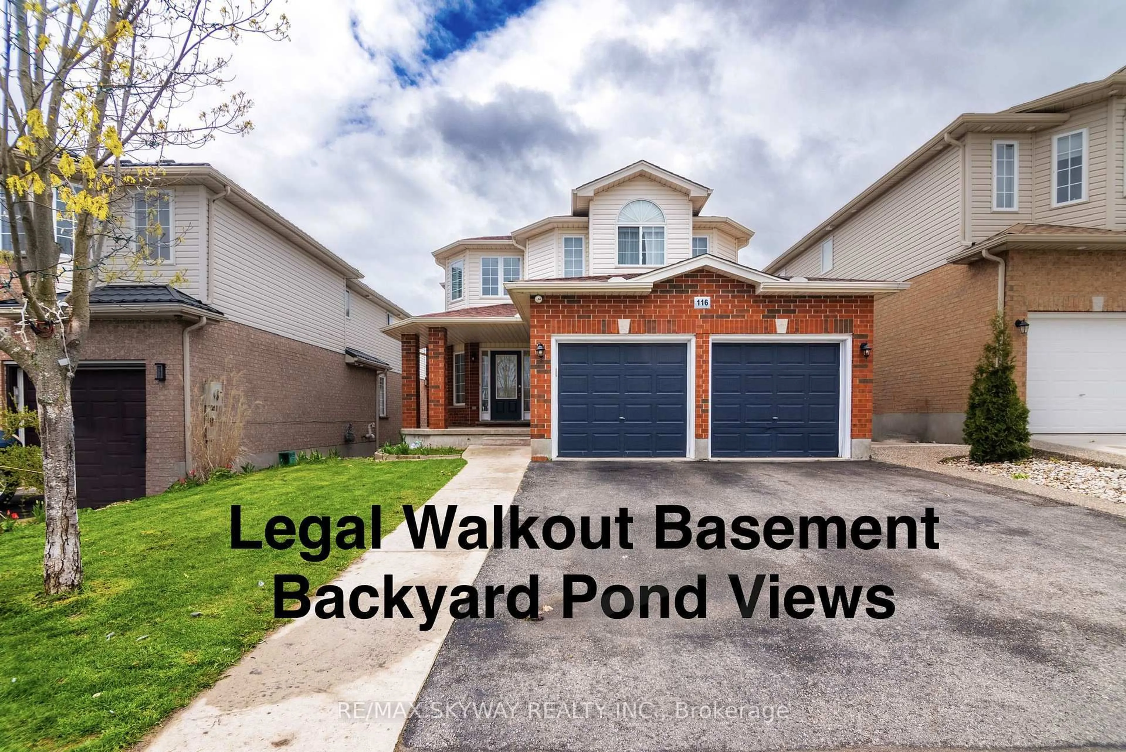 A pic from outside/outdoor area/front of a property/back of a property/a pic from drone, water/lake/river/ocean view for 116 Severn Dr, Guelph Ontario N1E 7K6