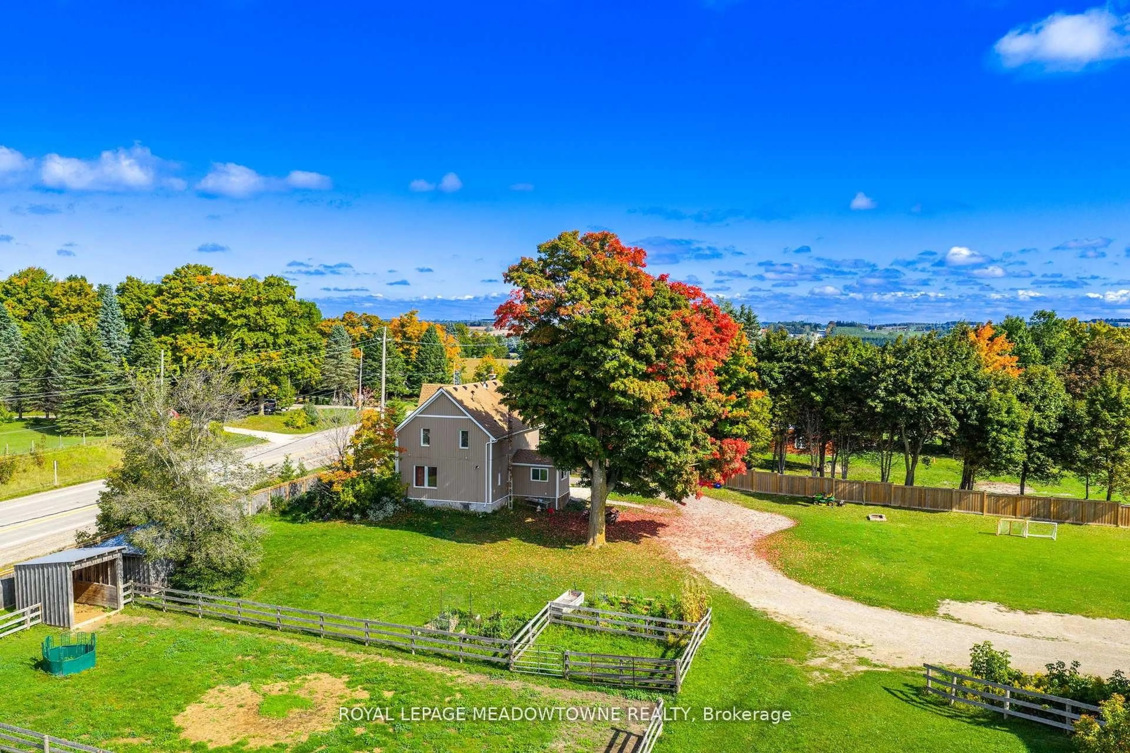 A pic from outside/outdoor area/front of a property/back of a property/a pic from drone, water/lake/river/ocean view for 8863 Wellington 124 Rd, Erin Ontario N1H 6H7