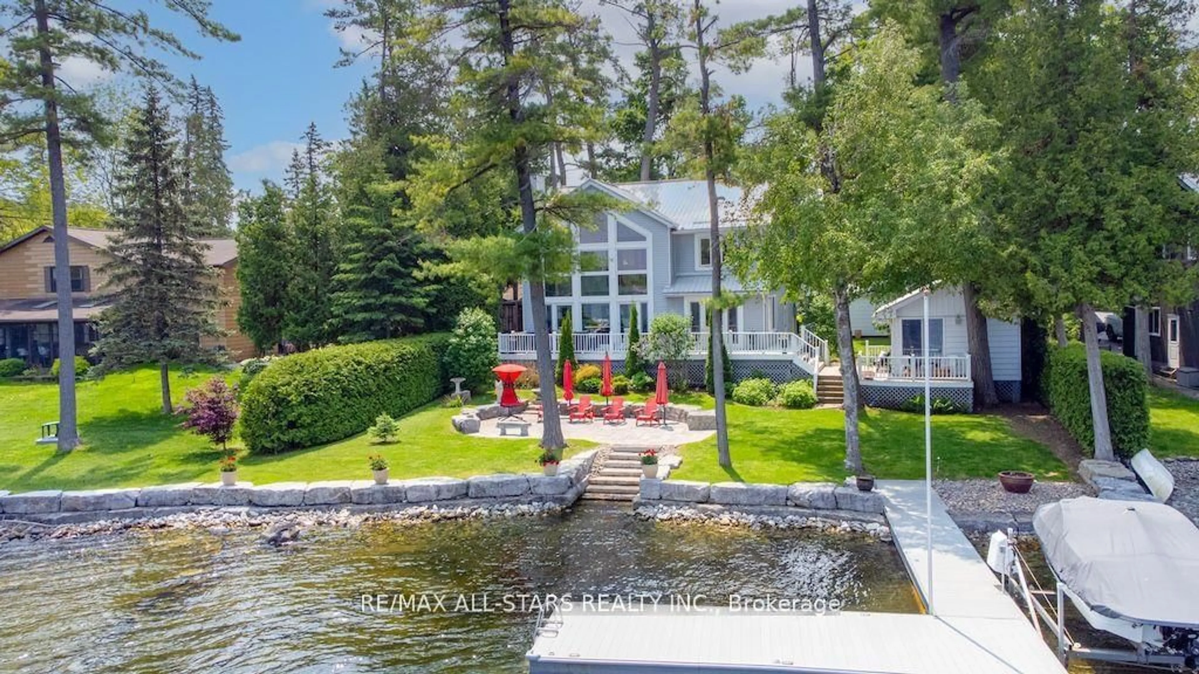 A pic from outside/outdoor area/front of a property/back of a property/a pic from drone, water/lake/river/ocean view for 24 Goodman Rd, Kawartha Lakes Ontario K0M 1N0