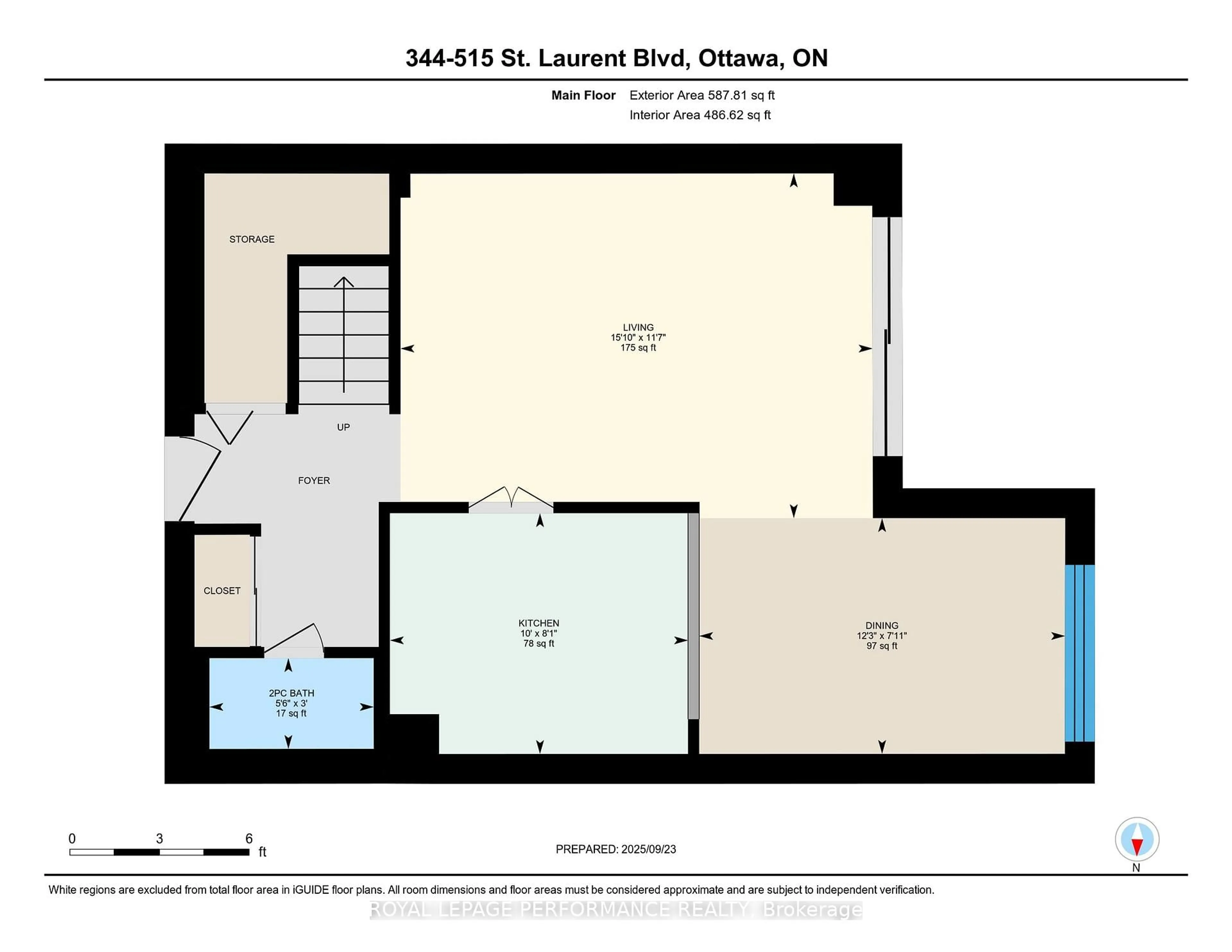 Floor plan for 515 St Laurent Blvd #344, Ottawa Ontario K1K 3X5
