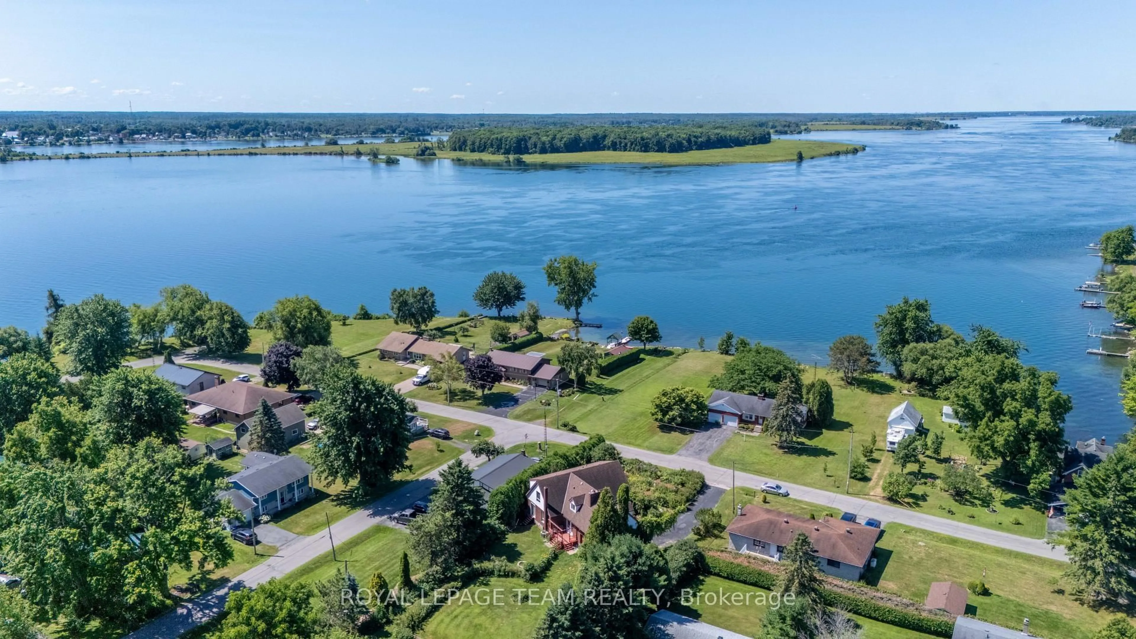 A pic from outside/outdoor area/front of a property/back of a property/a pic from drone, water/lake/river/ocean view for 5687 Cherry St, South Dundas Ontario K0C 1X0