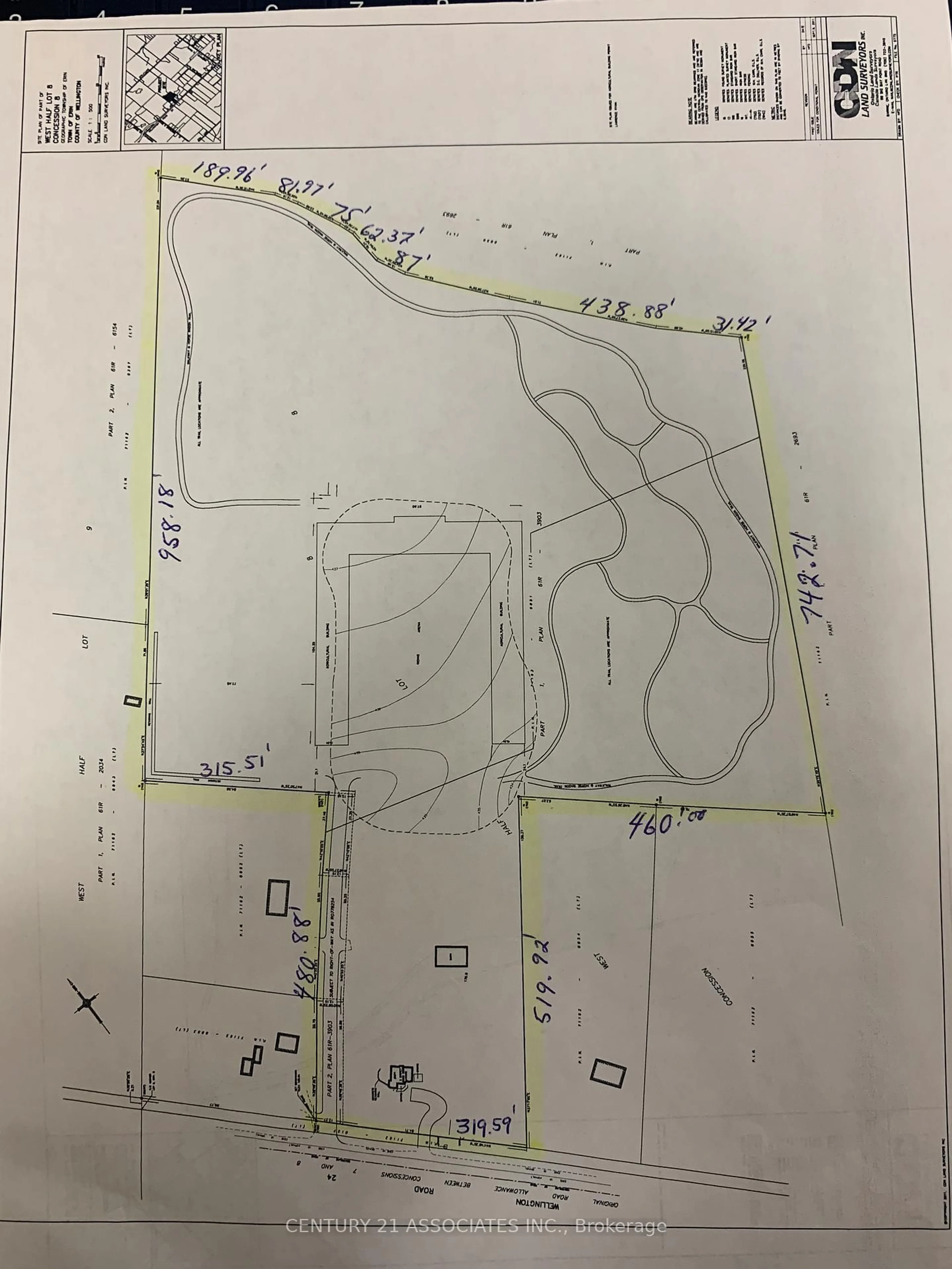 Picture of a map for 5211 Wellington Rd 24 Rd, Erin Ontario N0B 1T0