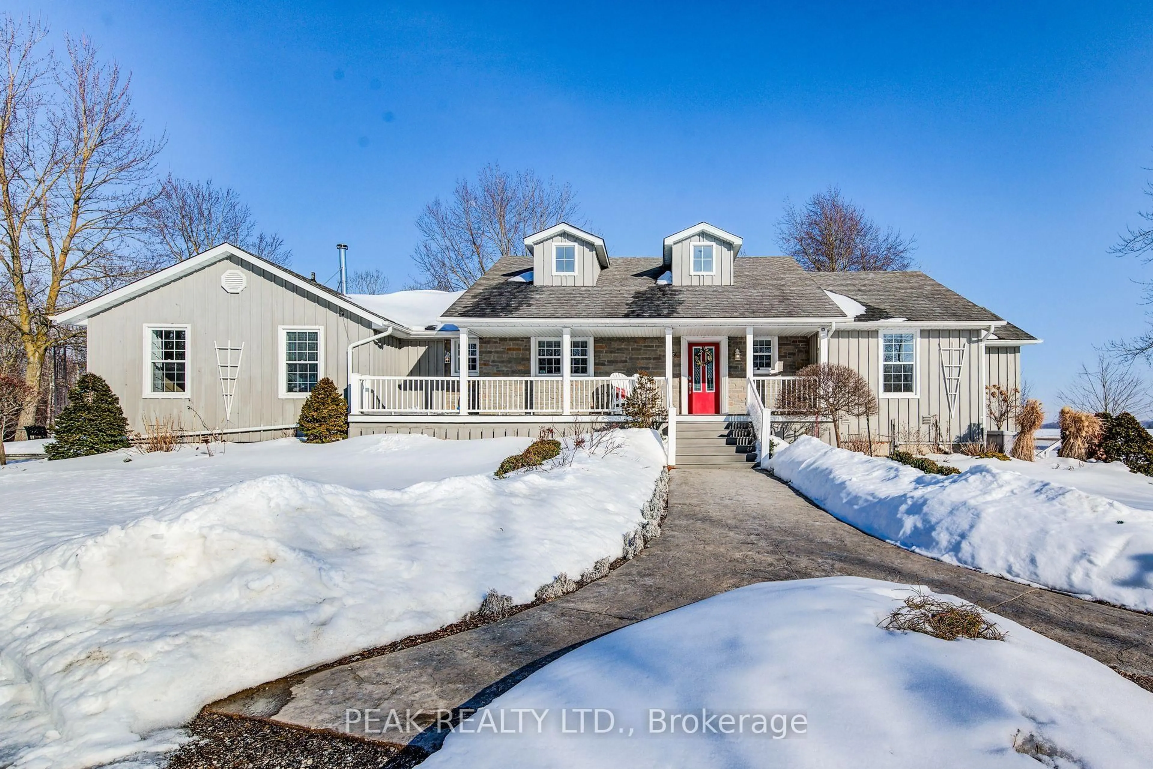 A pic from outside/outdoor area/front of a property/back of a property/a pic from drone, street for 2698 47 Line, Perth East Ontario N0K 1J0