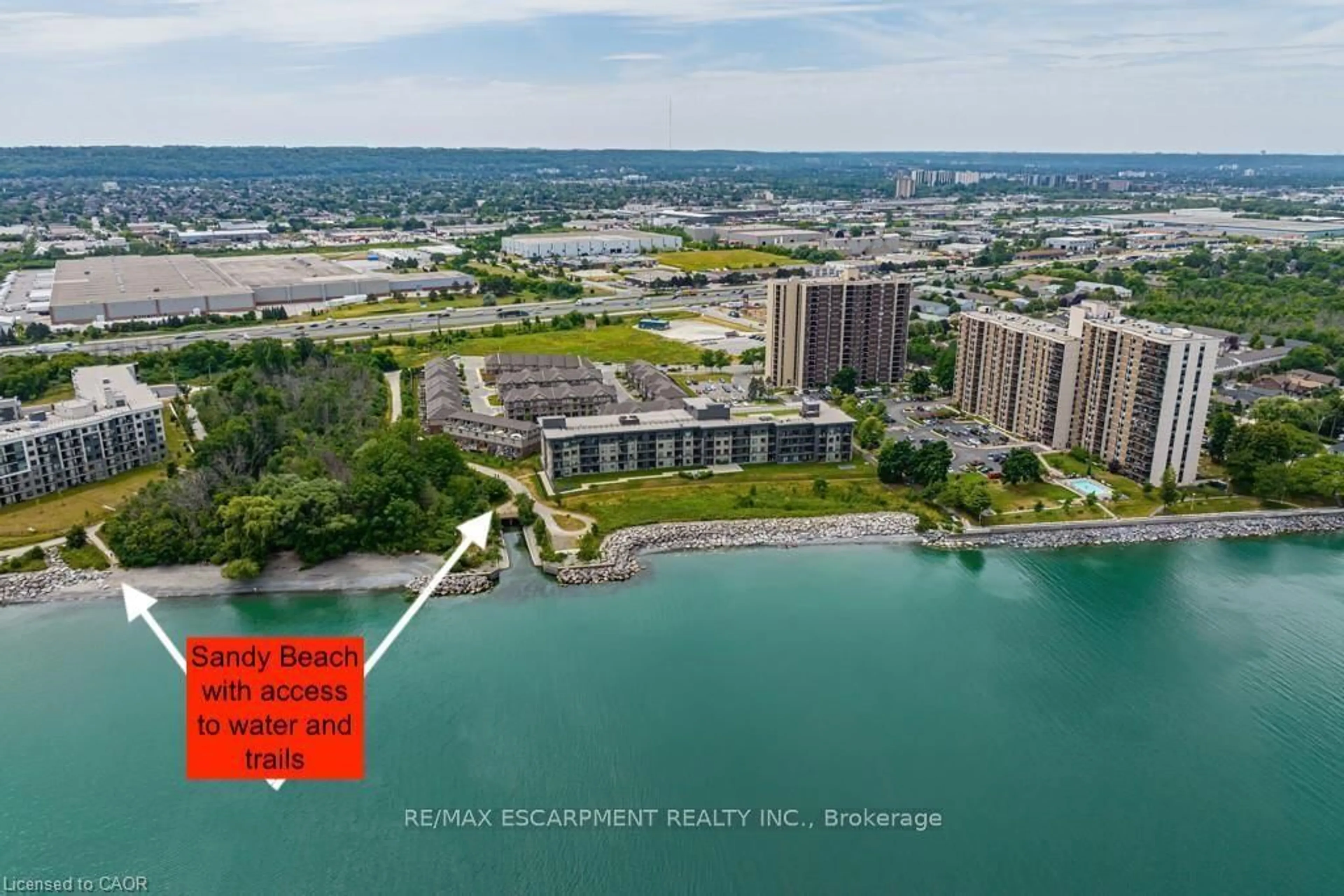 A pic from outside/outdoor area/front of a property/back of a property/a pic from drone, water/lake/river/ocean view for 35 Southshore Cres #221, Hamilton Ontario L8E 0J2