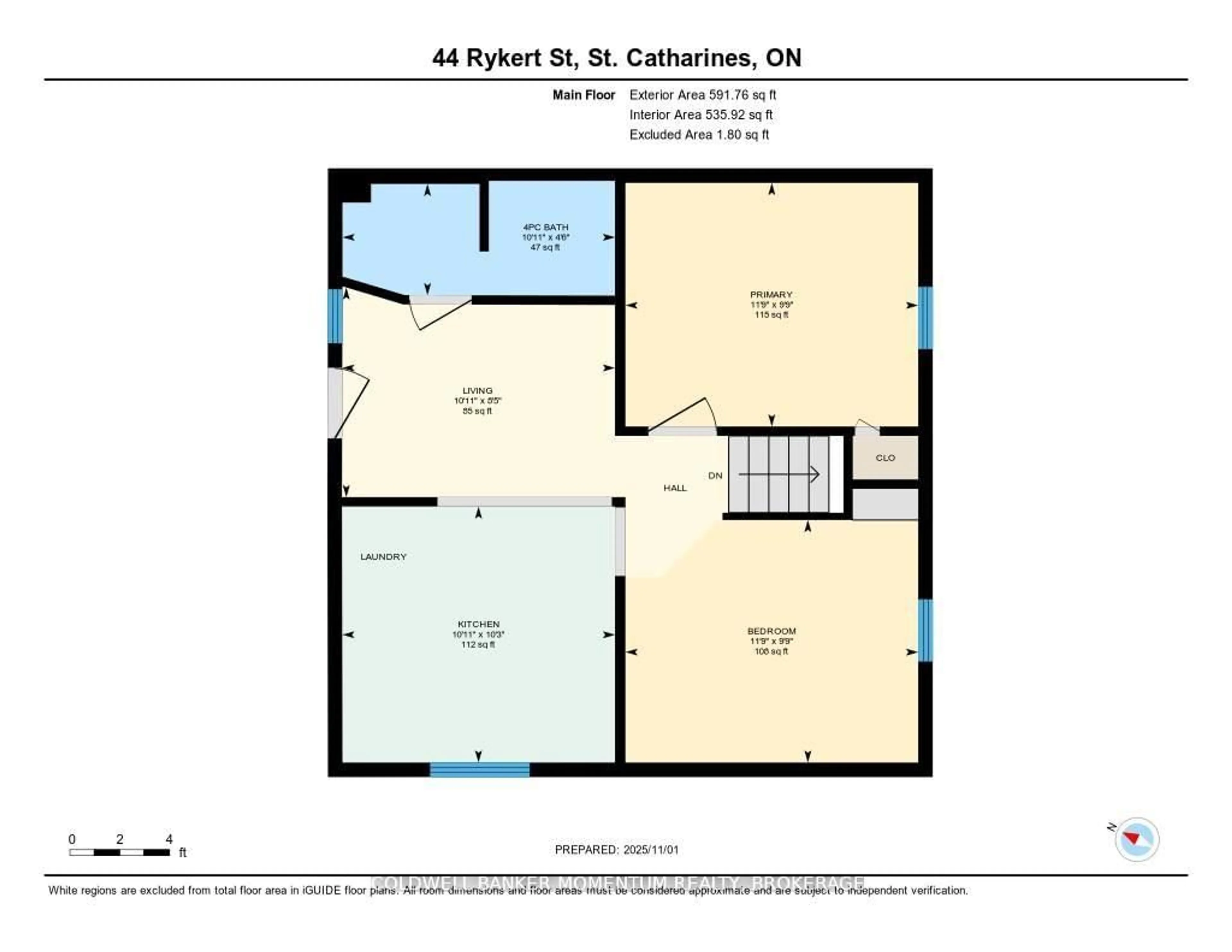 Floor plan for 44 Rykert St, St. Catharines Ontario L2S 1Z1