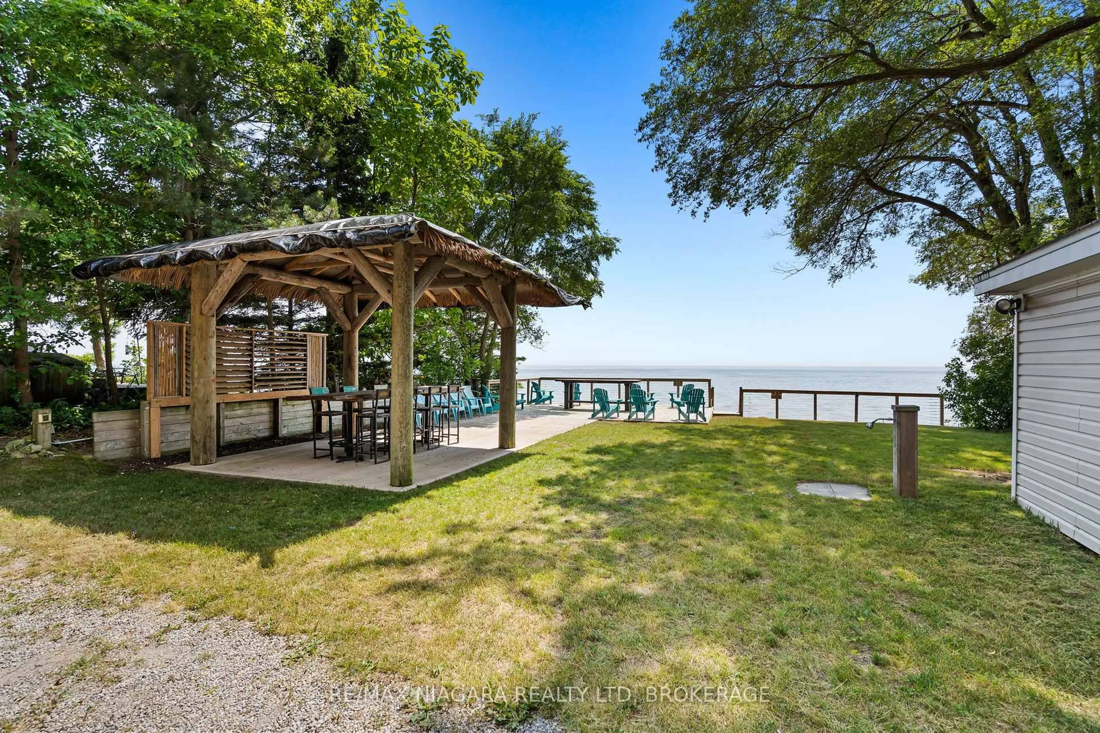 Patio, water/lake/river/ocean view for 12343 Lakeshore Rd, Wainfleet Ontario L0S 1V0