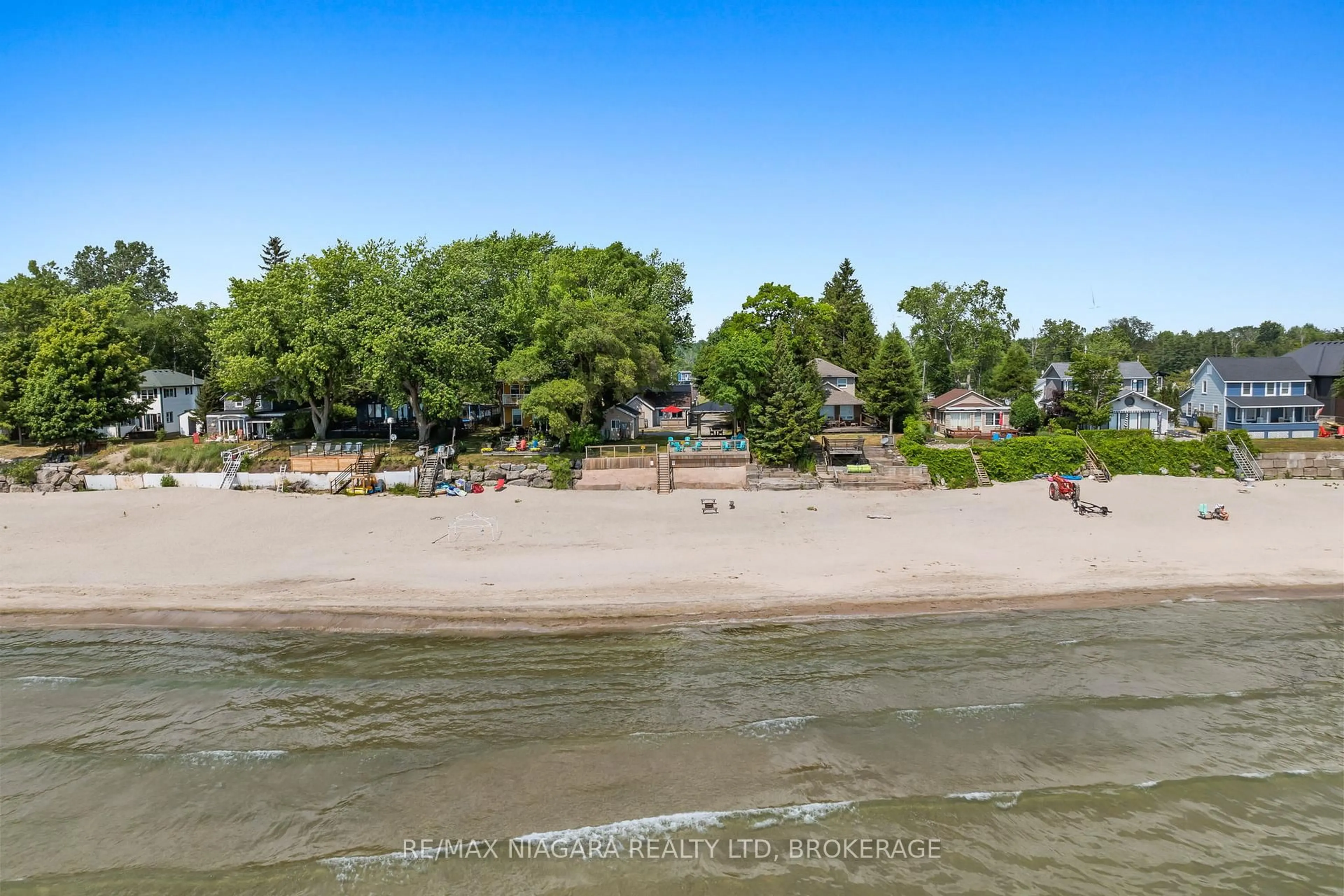 A pic from outside/outdoor area/front of a property/back of a property/a pic from drone, water/lake/river/ocean view for 12343 Lakeshore Rd, Wainfleet Ontario L0S 1V0