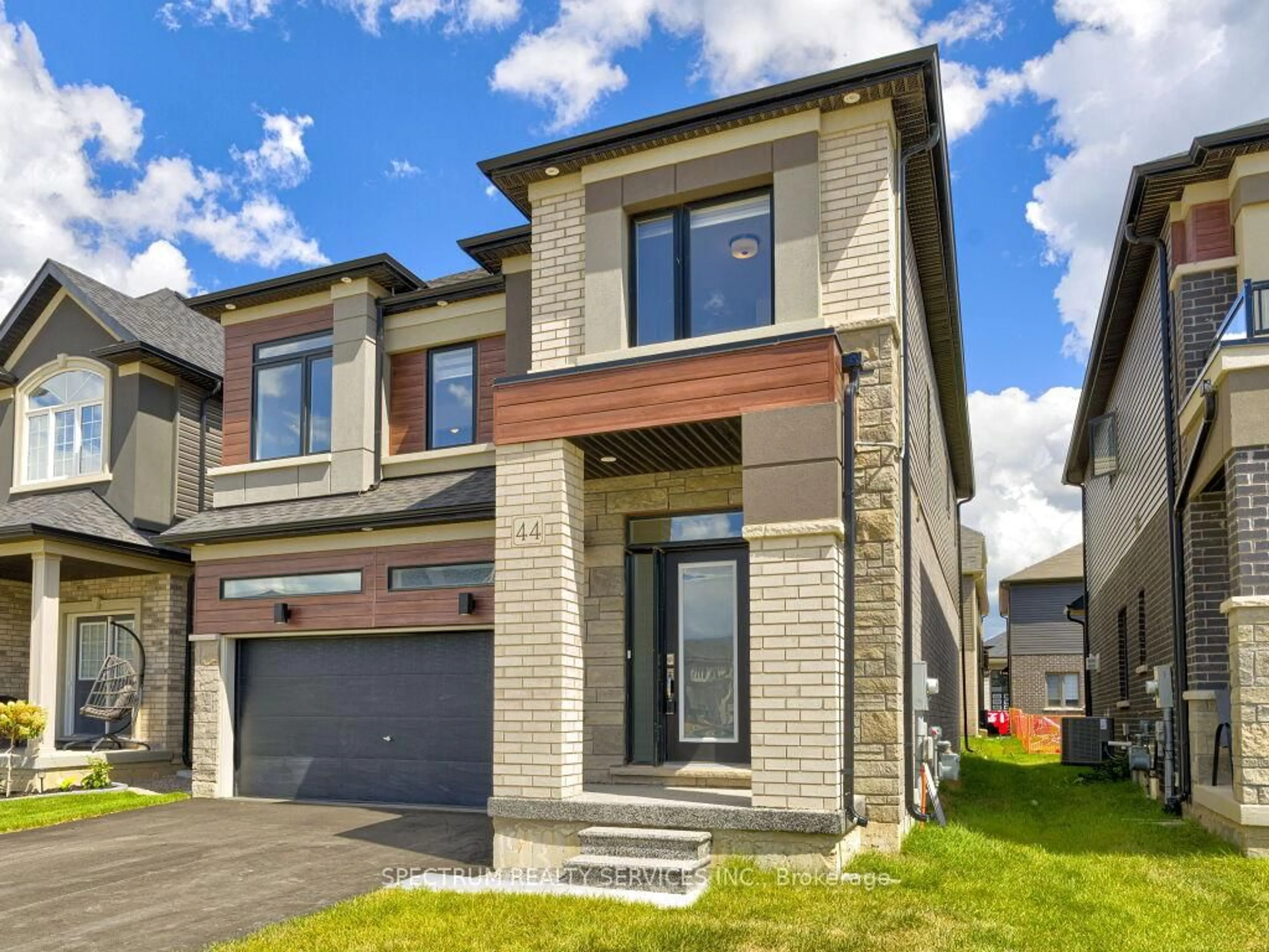 Home with brick exterior material, street for 44 Dennis Ave, Brantford Ontario N3V 0B9