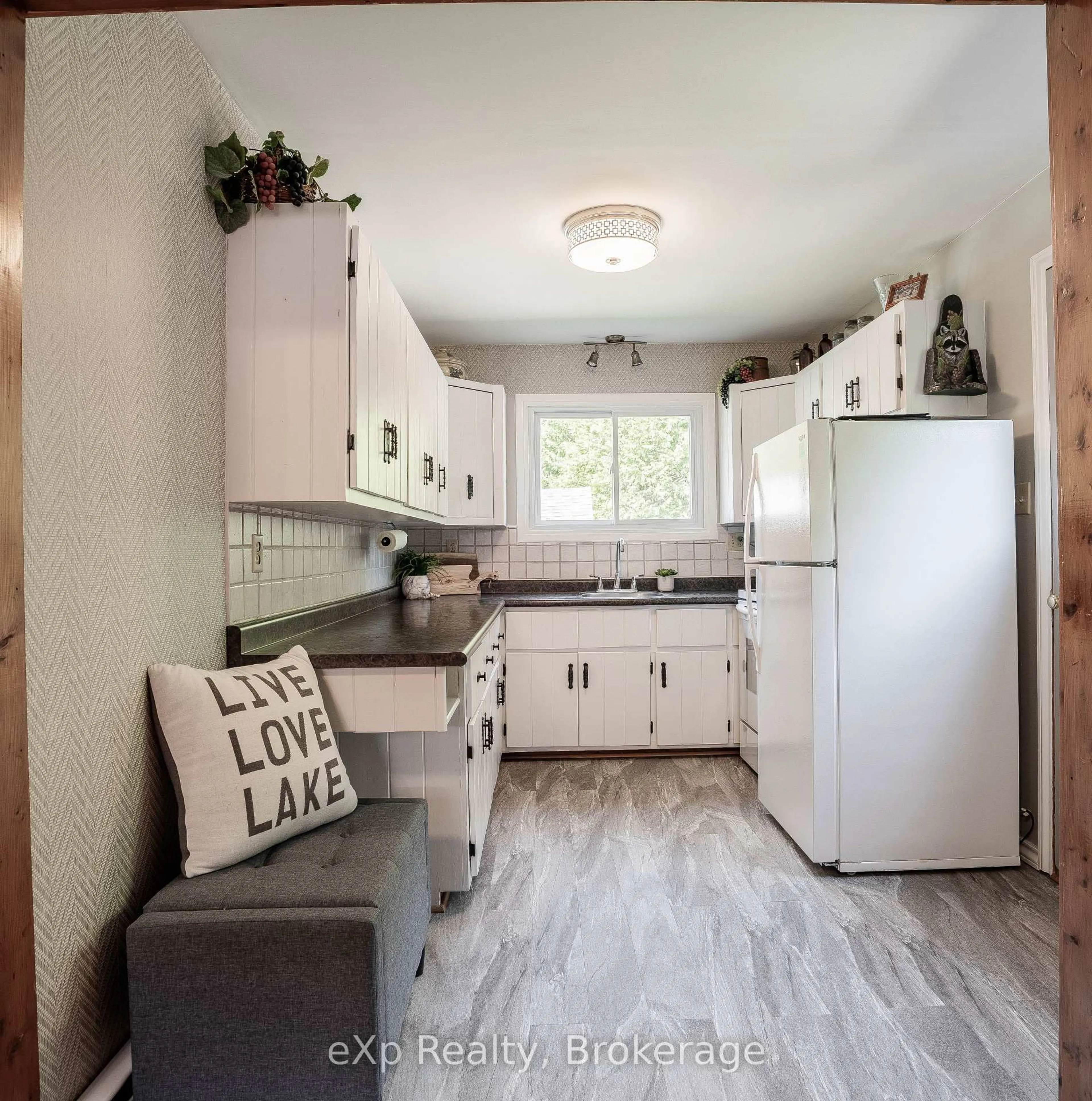 Open concept kitchen, ceramic/tile floor for 245 Whiskey Harbour Rd, Northern Bruce Peninsula Ontario N0H 2T0