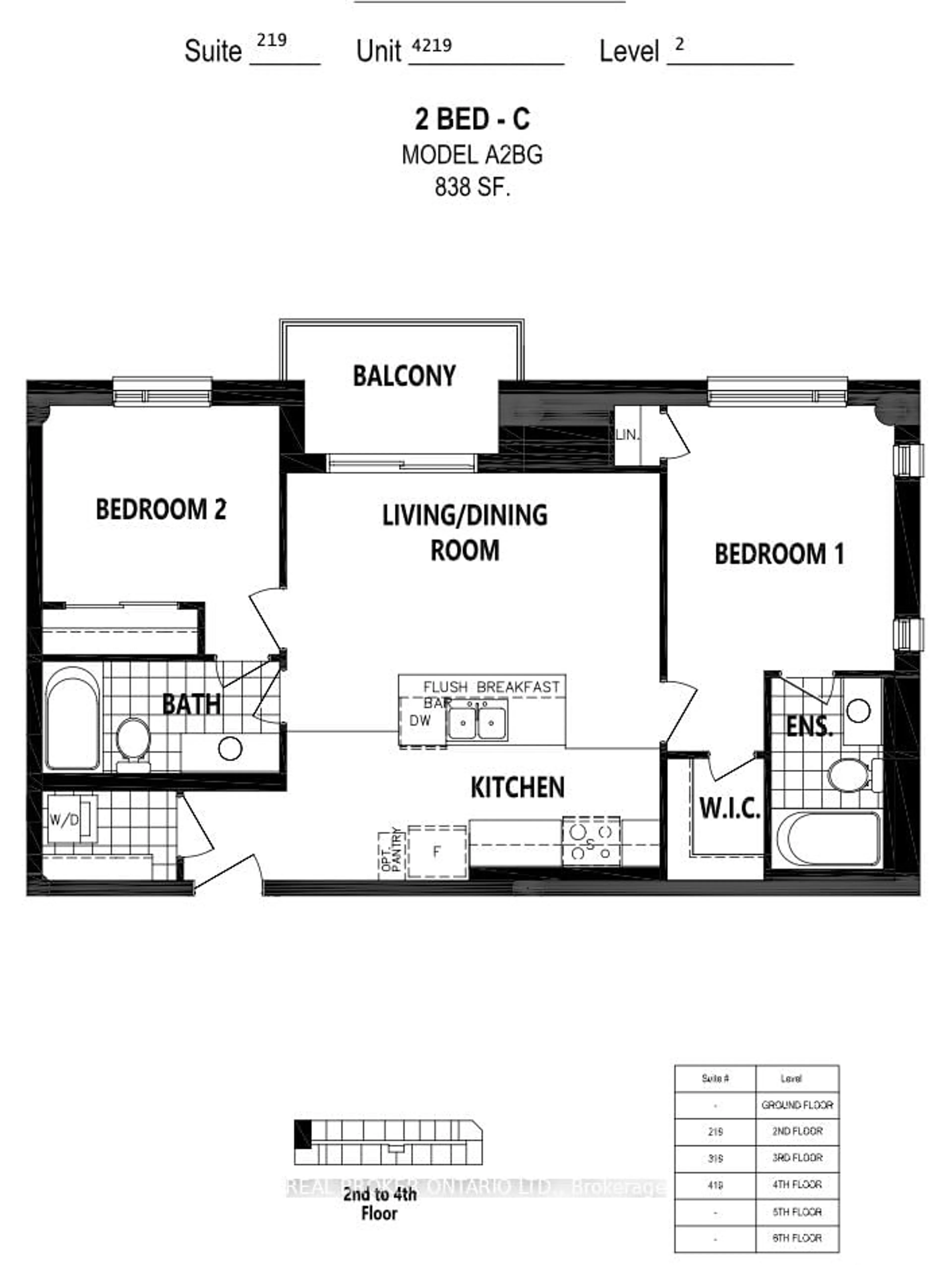 Floor plan for 1350 Hemlock St #219, Ottawa Ontario K1K 5C2