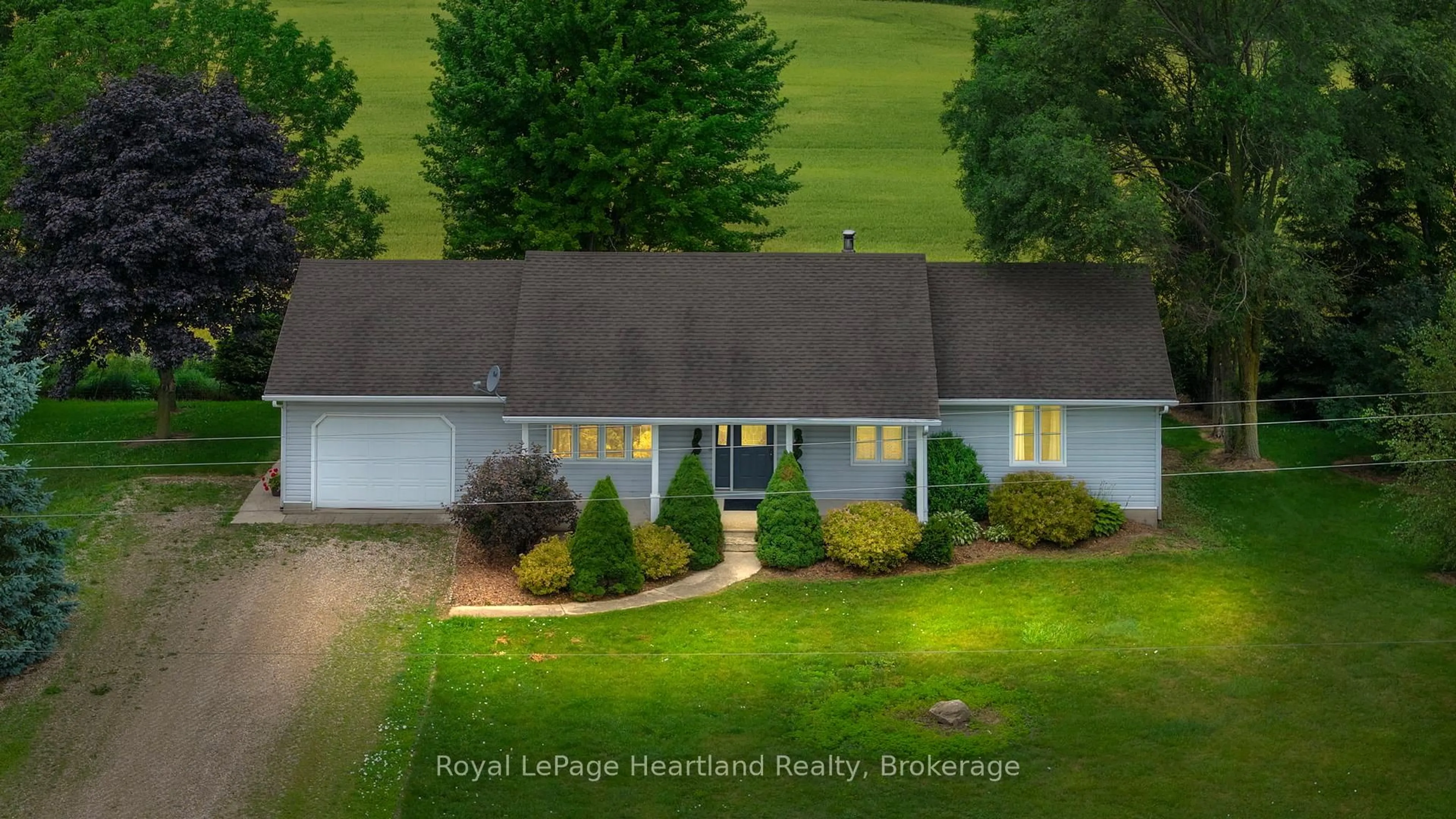 A pic from outside/outdoor area/front of a property/back of a property/a pic from drone, water/lake/river/ocean view for 9462 Ayton Rd, Minto Ontario N0G 1Z0