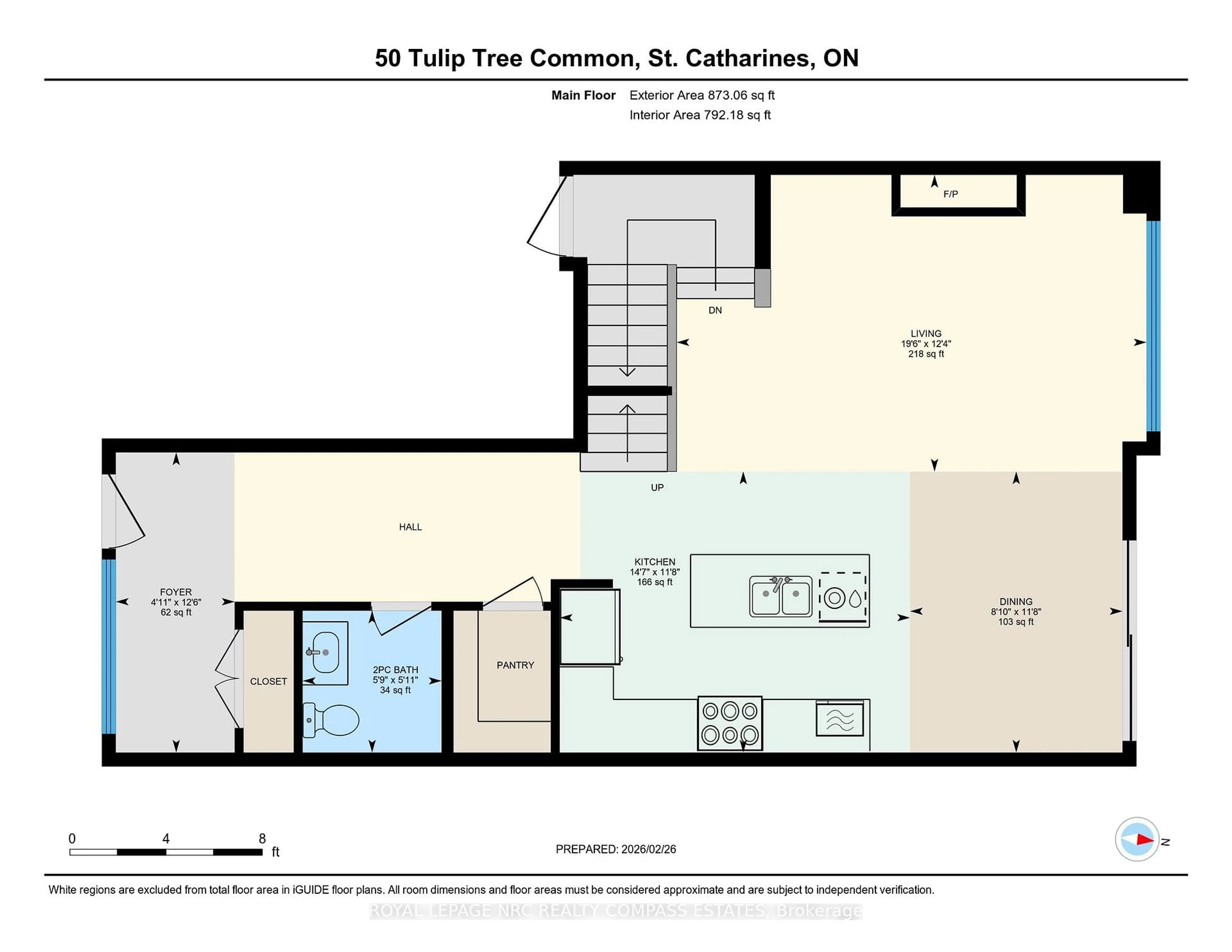 Floor plan for 50 Tulip Tree Common #4, St. Catharines Ontario L2S 4C8