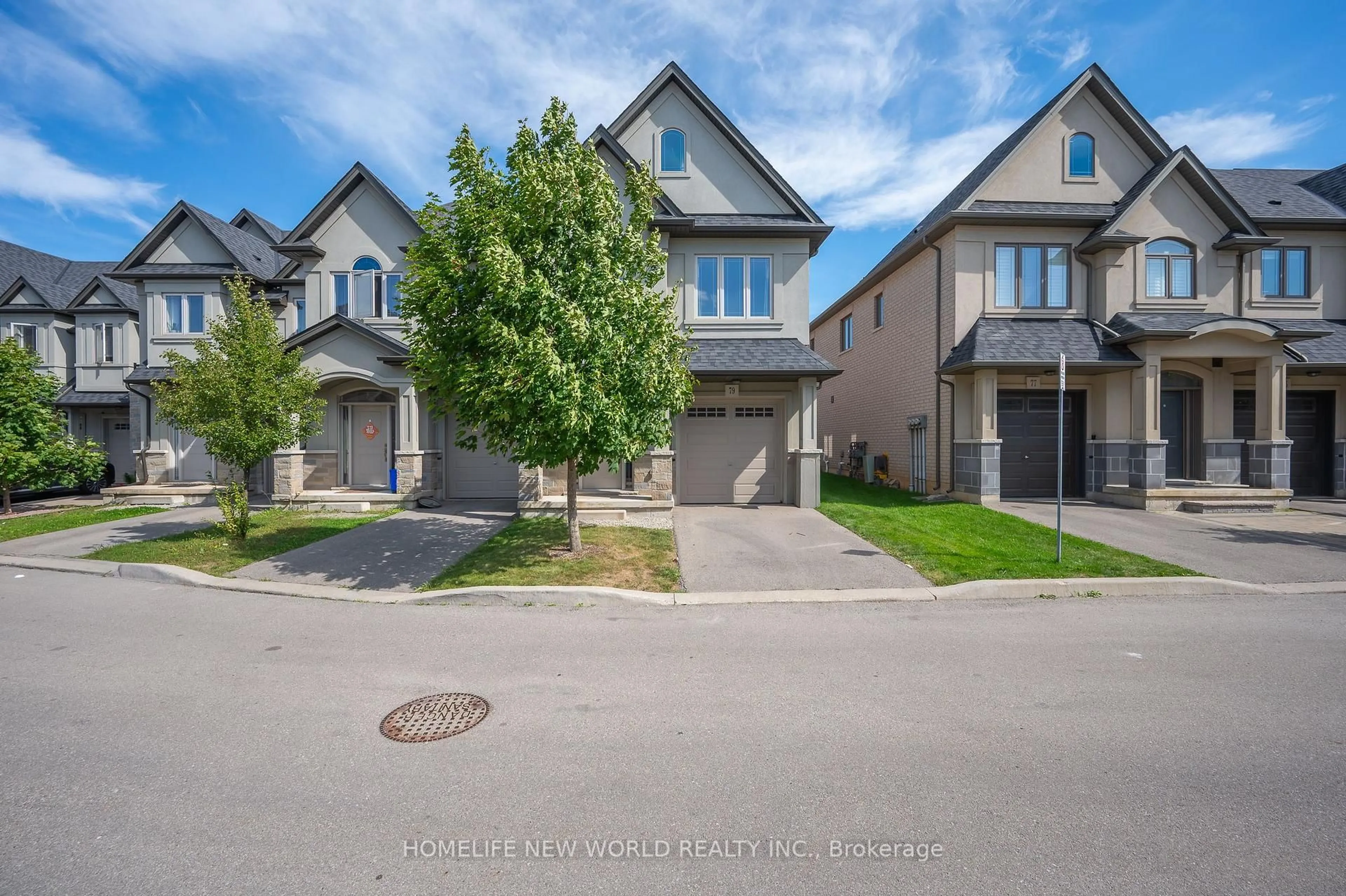 A pic from outside/outdoor area/front of a property/back of a property/a pic from drone, street for 79 Sonoma Valley Cres, Hamilton Ontario L9B 0J3