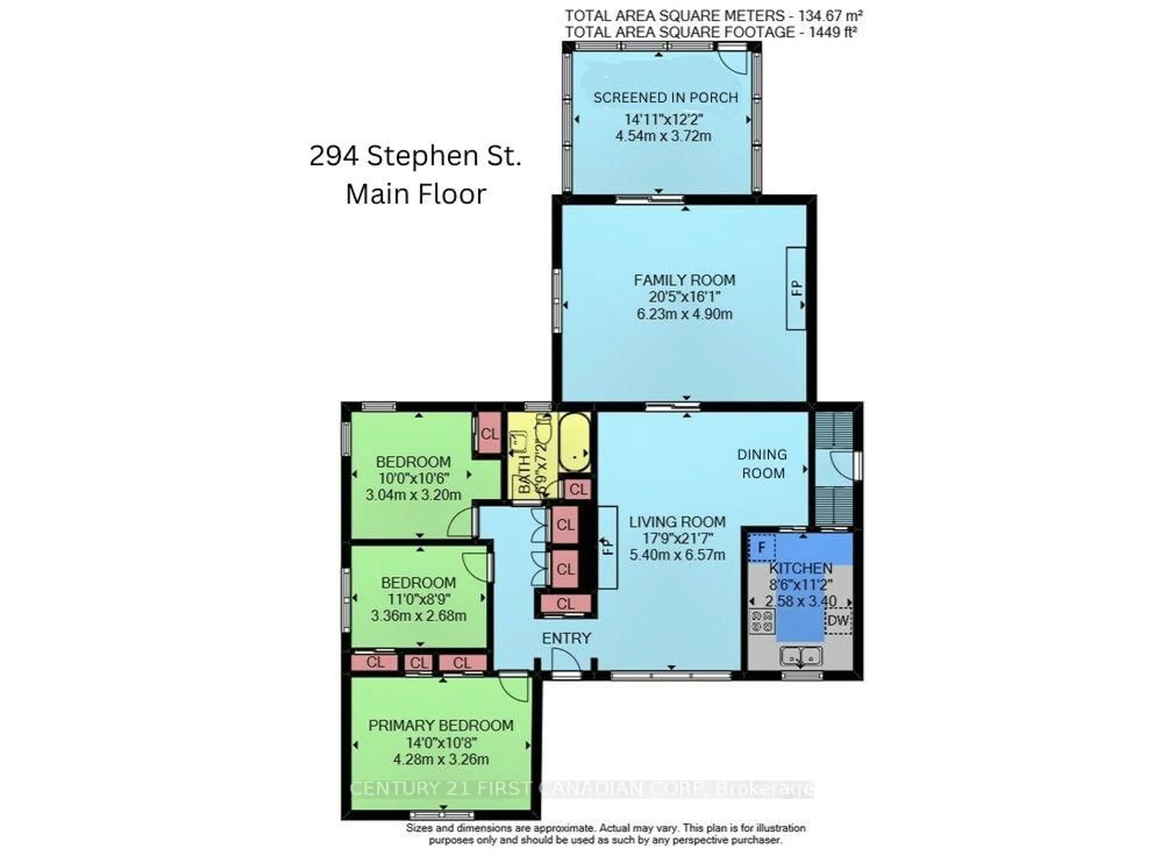 Floor plan for 294 Stephen St, London South Ontario N6K 2N1