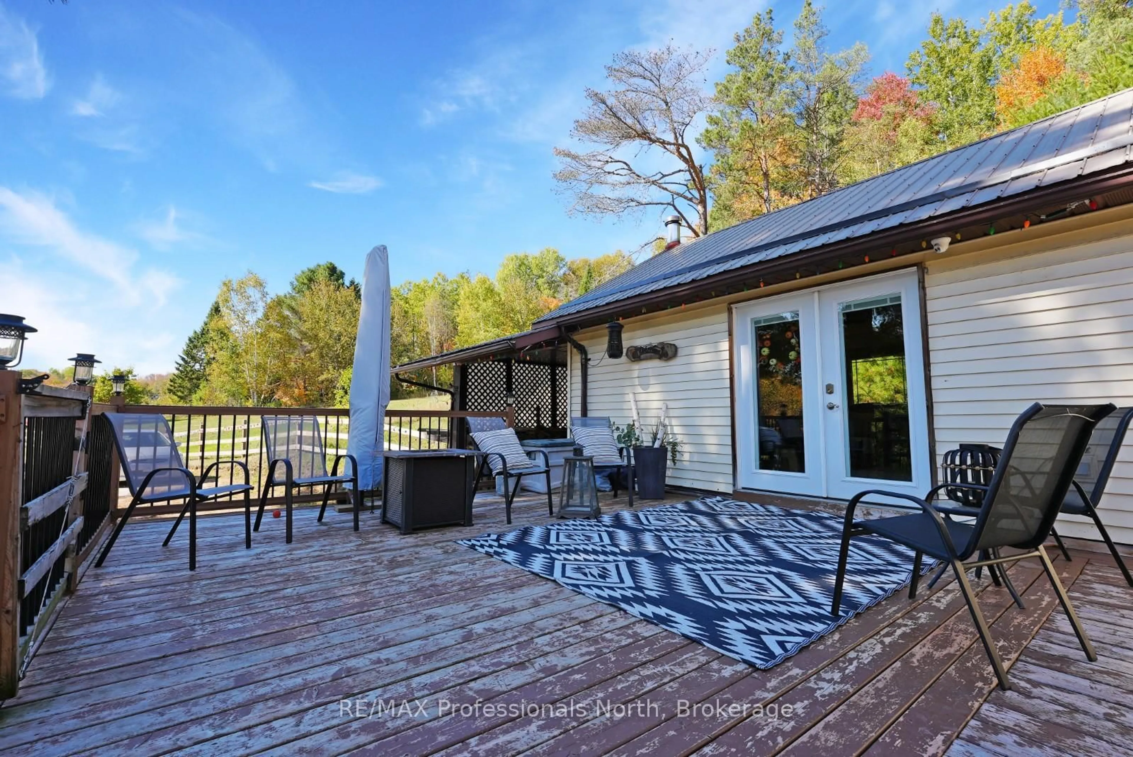 Patio, water/lake/river/ocean view for 1123 Harcourt Rd, Dysart et al Ontario K0L 1X0