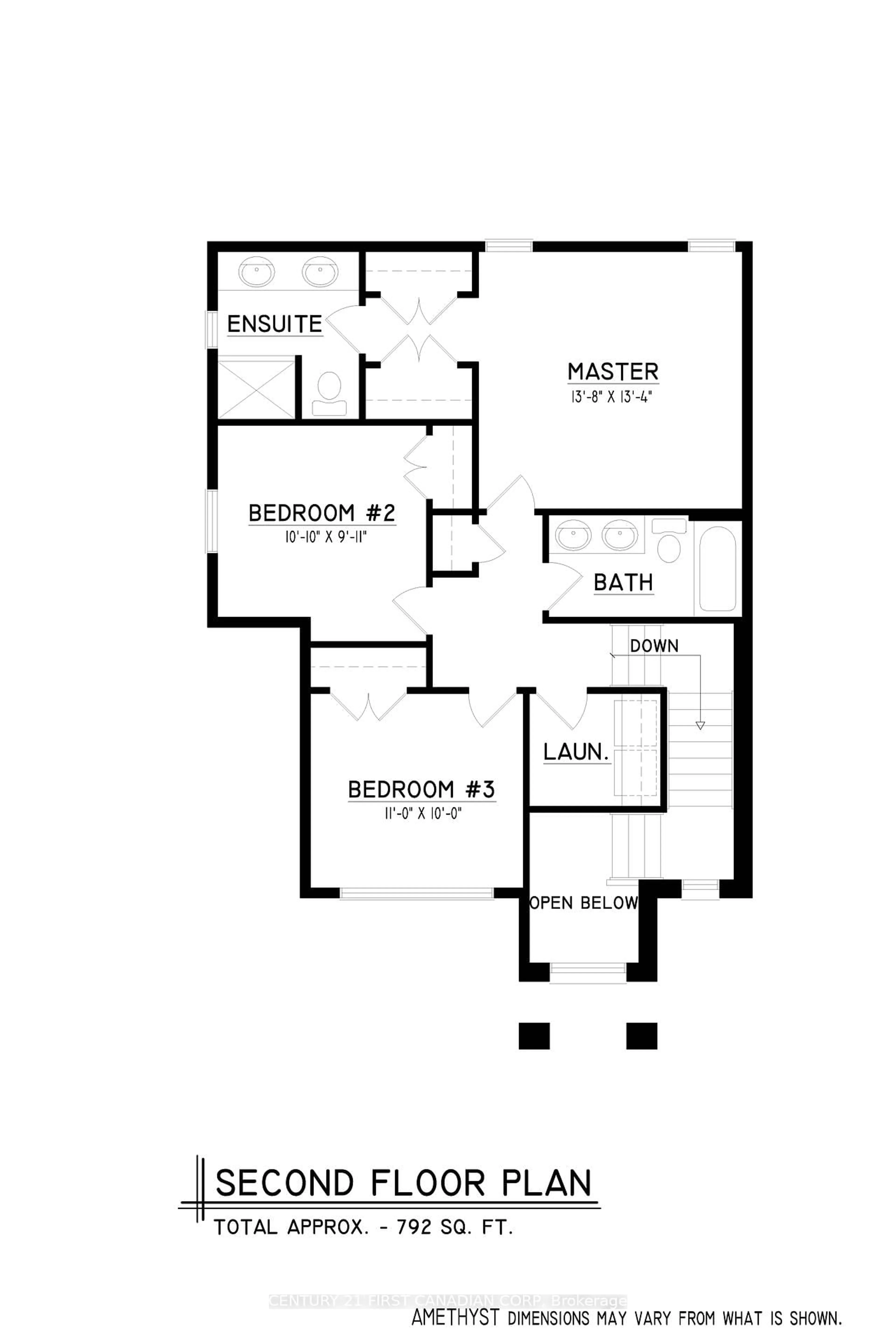 Floor plan for 844 Gatestone Rd, London South Ontario N6M 0L6
