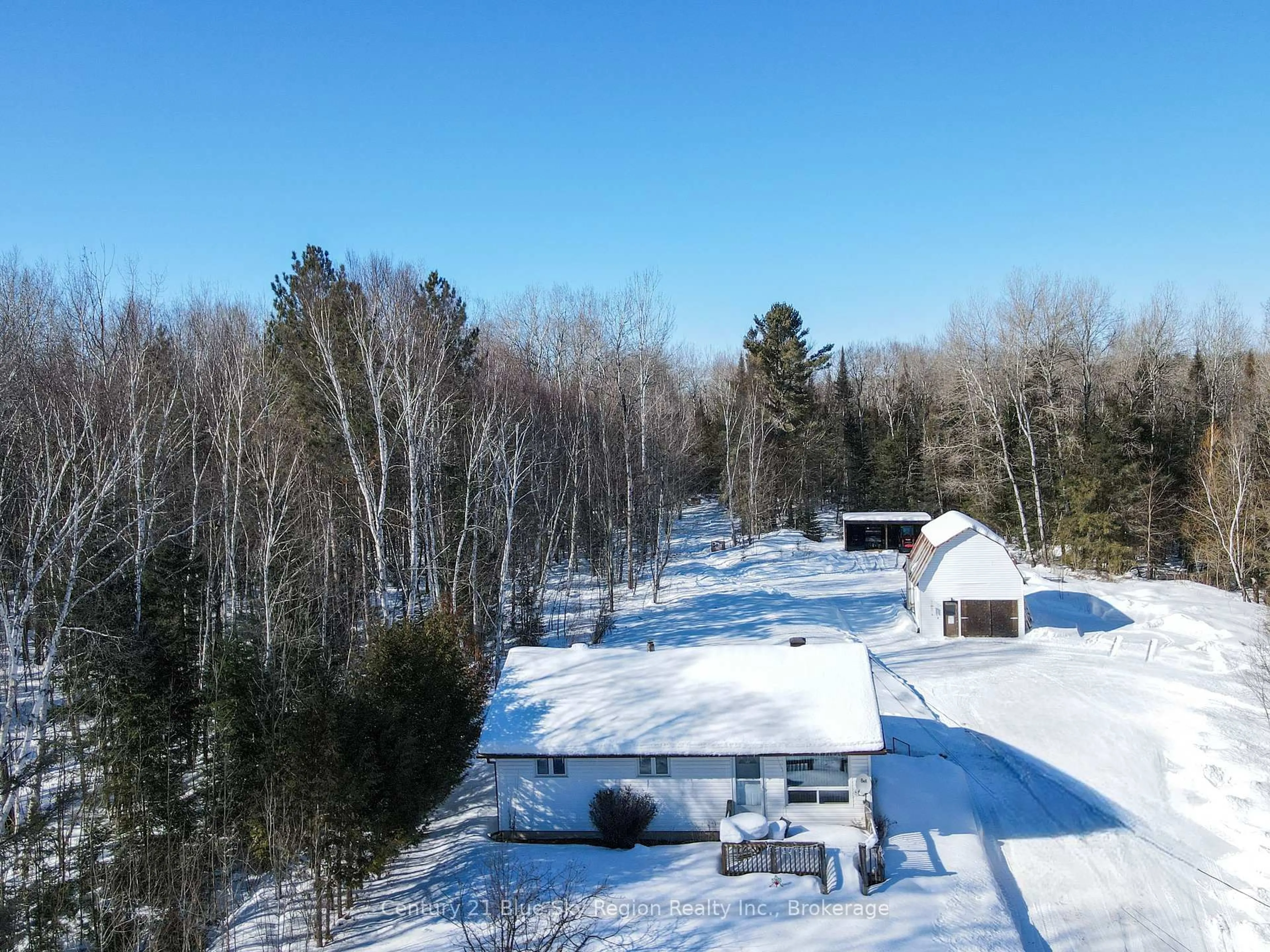 A pic from outside/outdoor area/front of a property/back of a property/a pic from drone, unknown for 272 Lindquist Line, Powassan Ontario P0H 1Z0