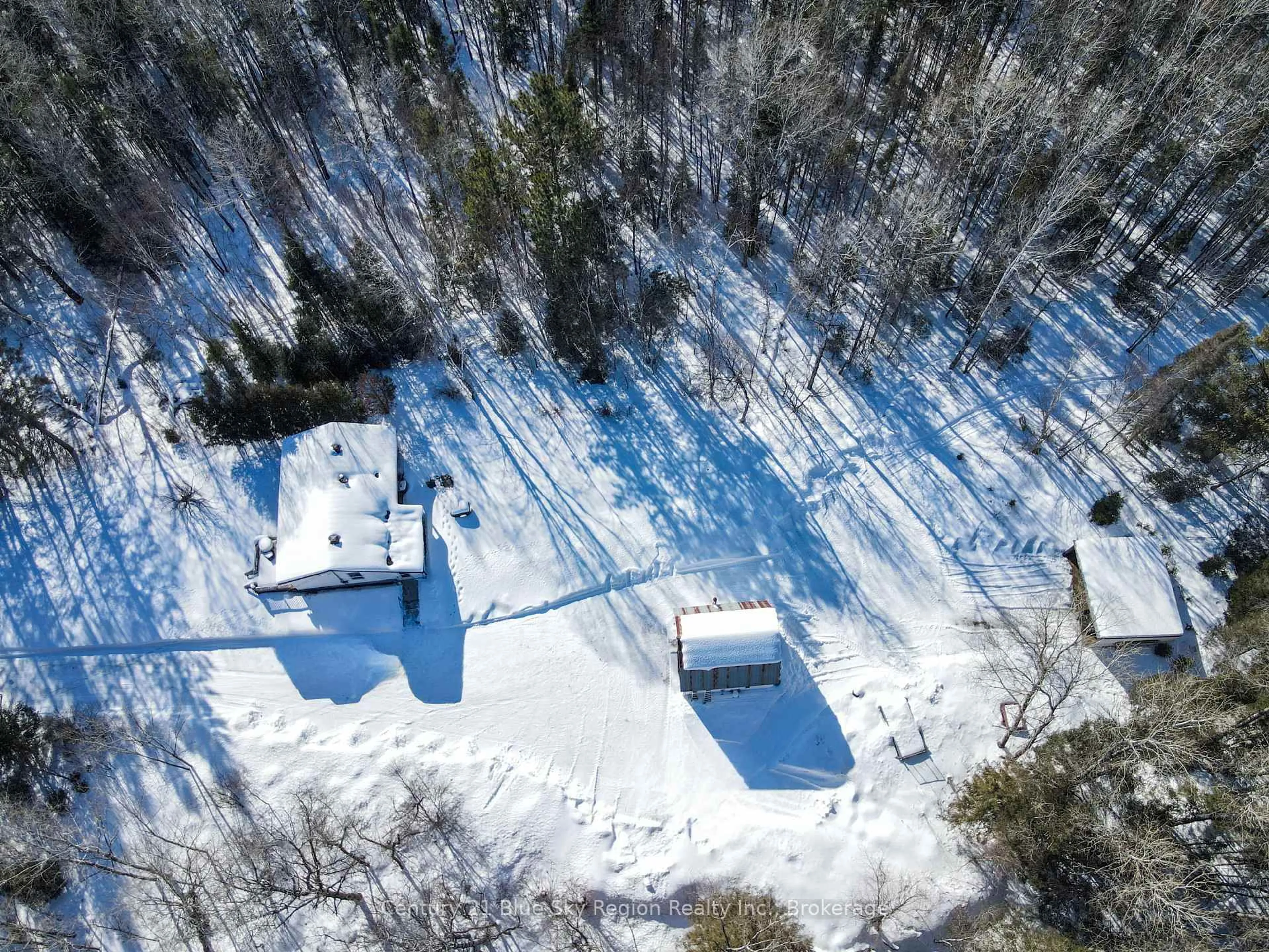 A pic from outside/outdoor area/front of a property/back of a property/a pic from drone, unknown for 272 Lindquist Line, Powassan Ontario P0H 1Z0