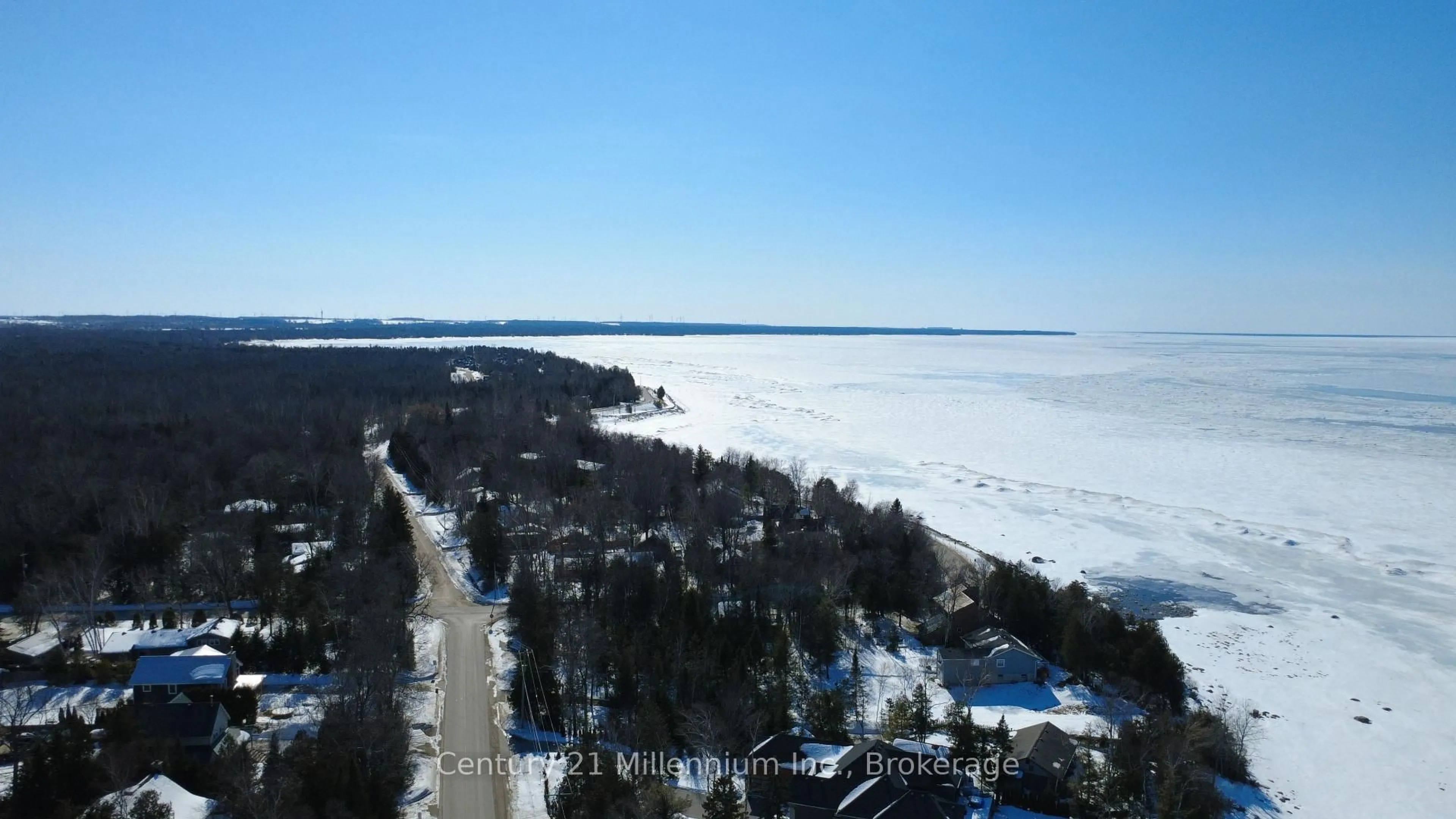 A pic from outside/outdoor area/front of a property/back of a property/a pic from drone, water/lake/river/ocean view for 24 Miramichi Bay Rd, Saugeen Shores Ontario N0H 2C6