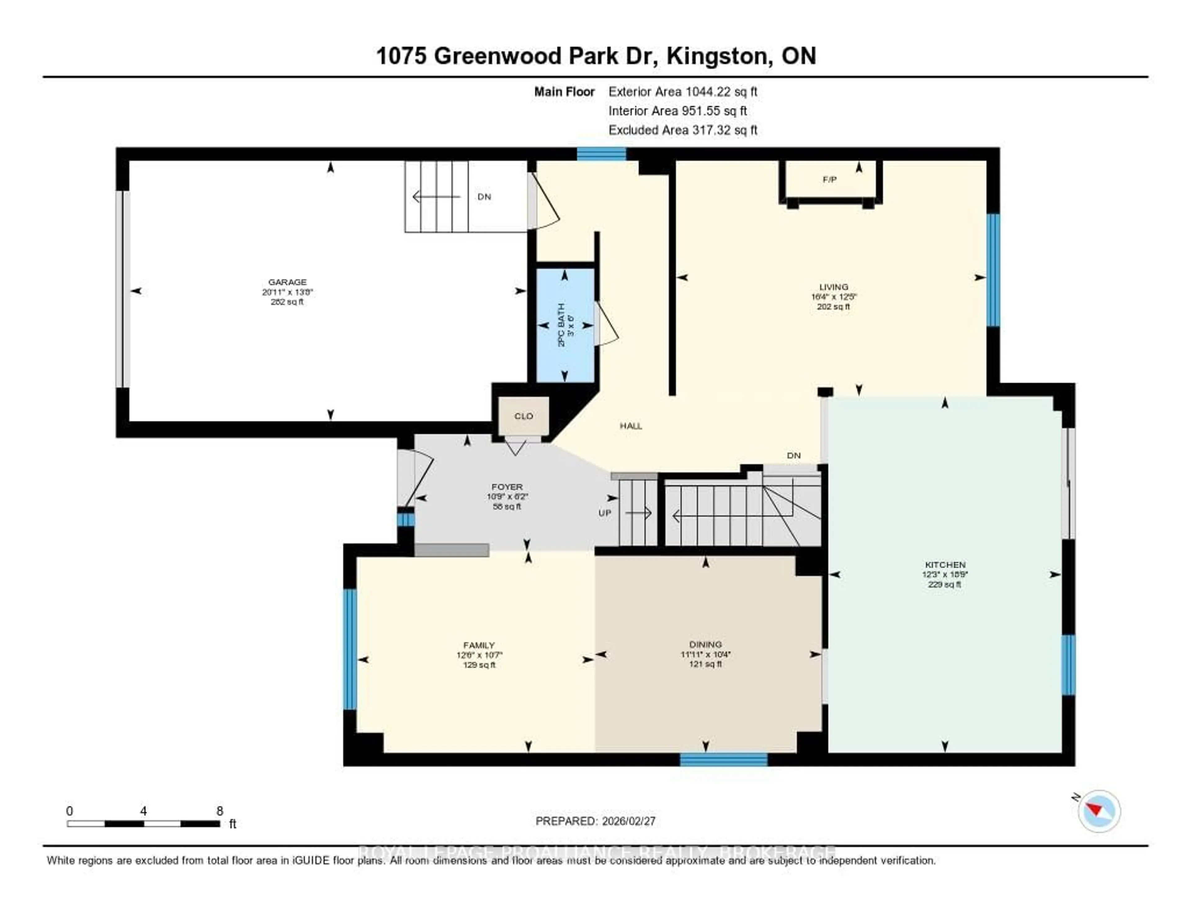 Floor plan for 1075 Greenwood Park Dr, Kingston Ontario K7K 7C8
