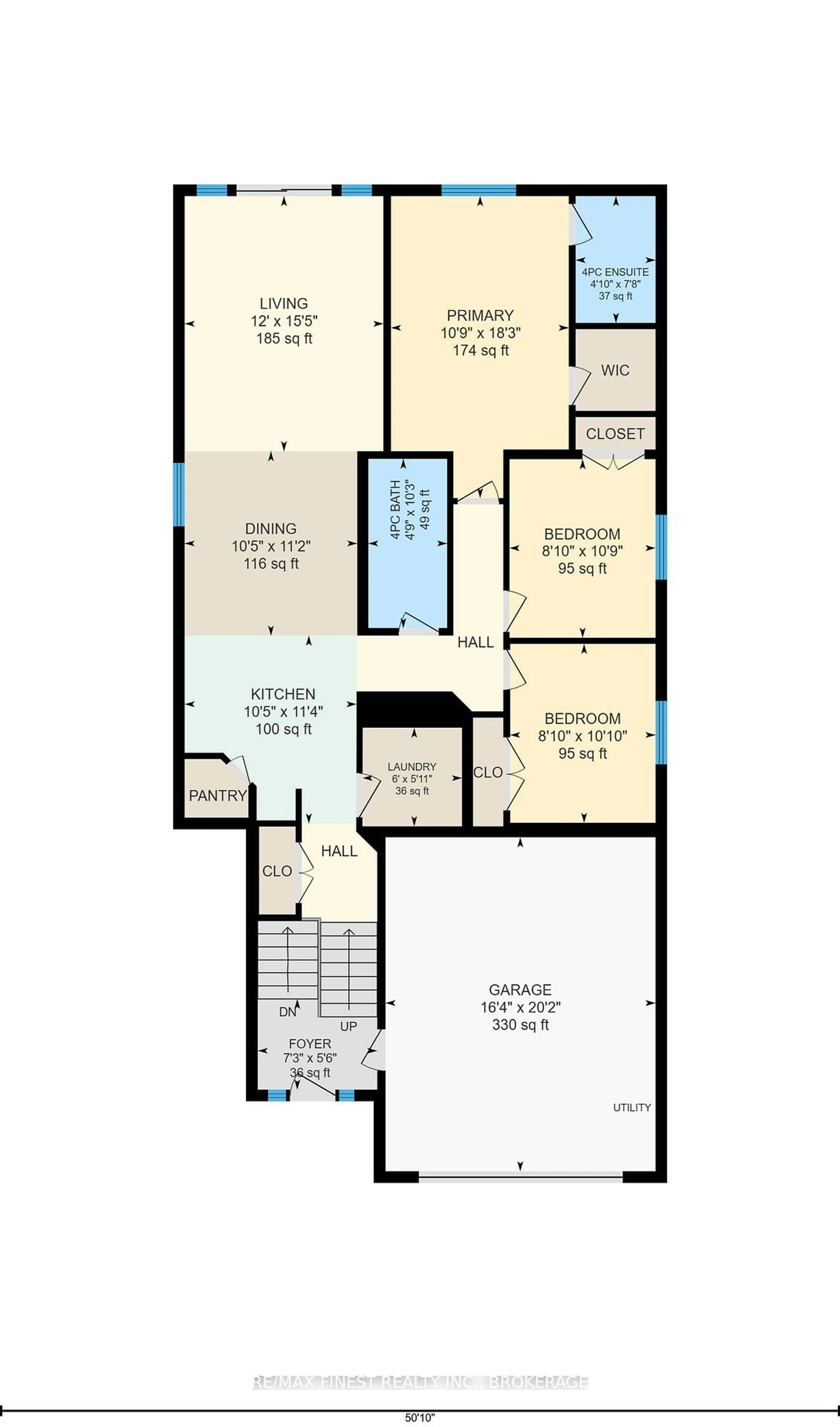 Floor plan for 1060 Rosanna Ave, Kingston Ontario K7P 0N1