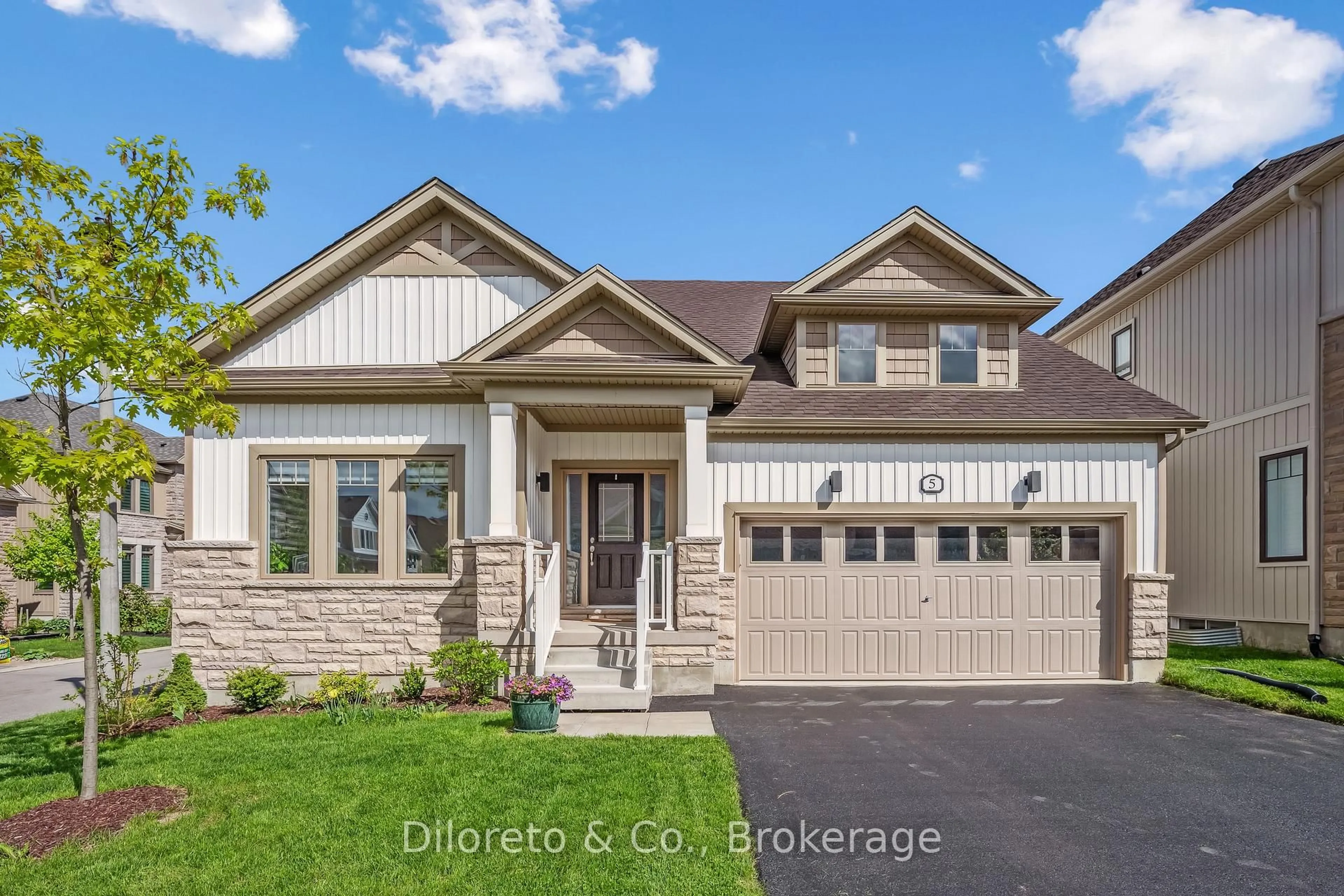 Home with brick exterior material, street for 5 Lovering Lane, Guelph Ontario N1L 0H3