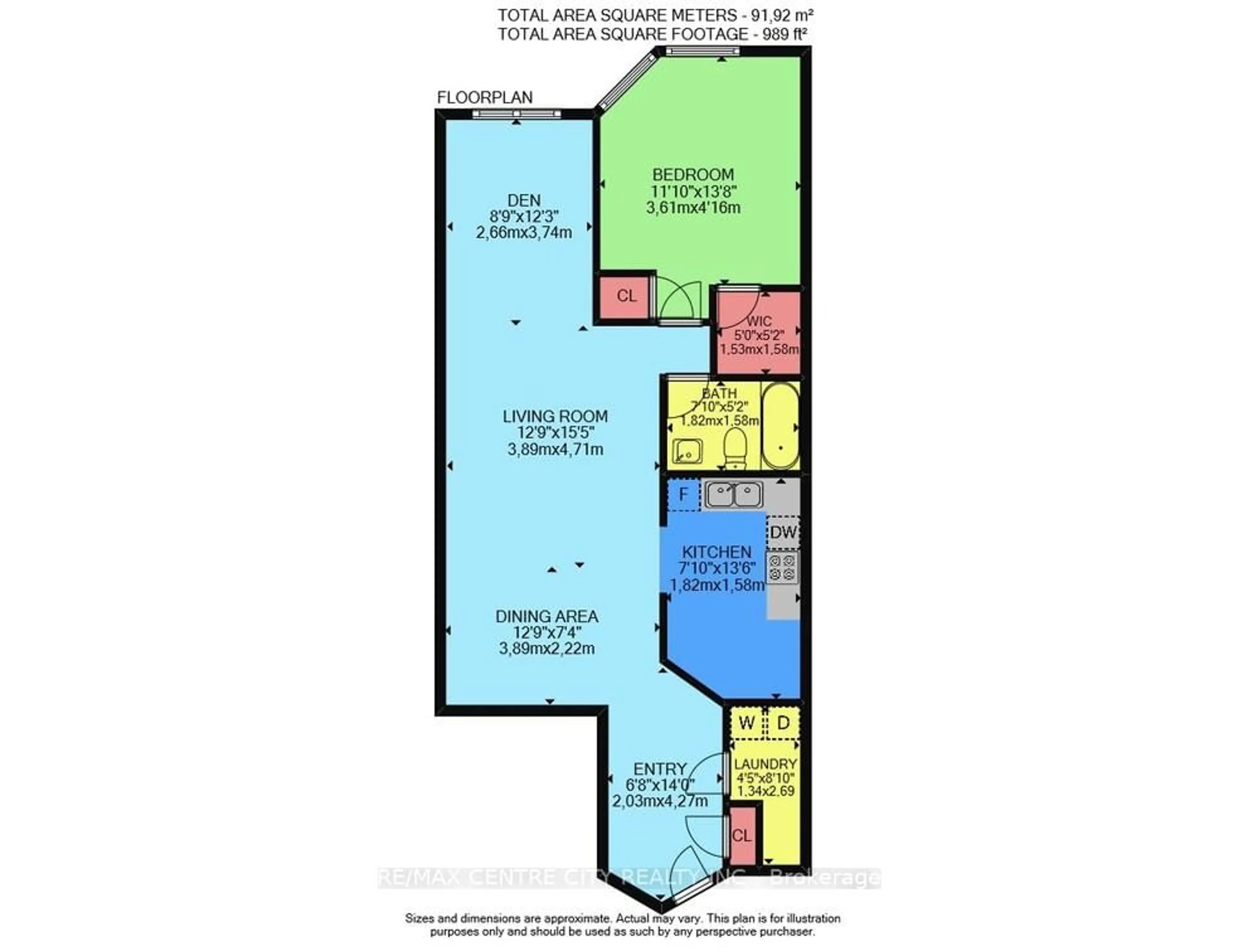 Floor plan for 695 Richmond St #1503, London East Ontario N6A 5M8