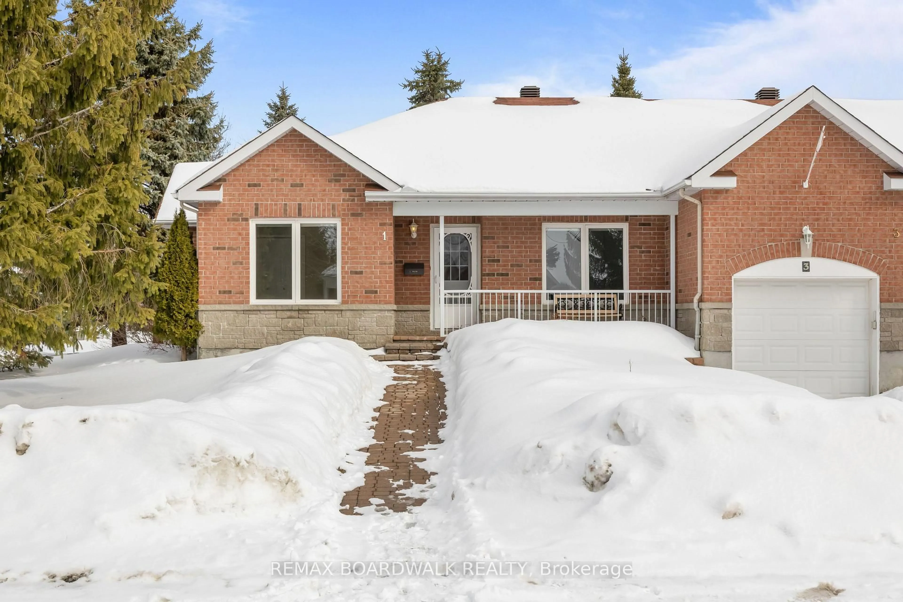 Home with brick exterior material, street for 1 Weaver Cres, Ottawa Ontario K2K 3E1