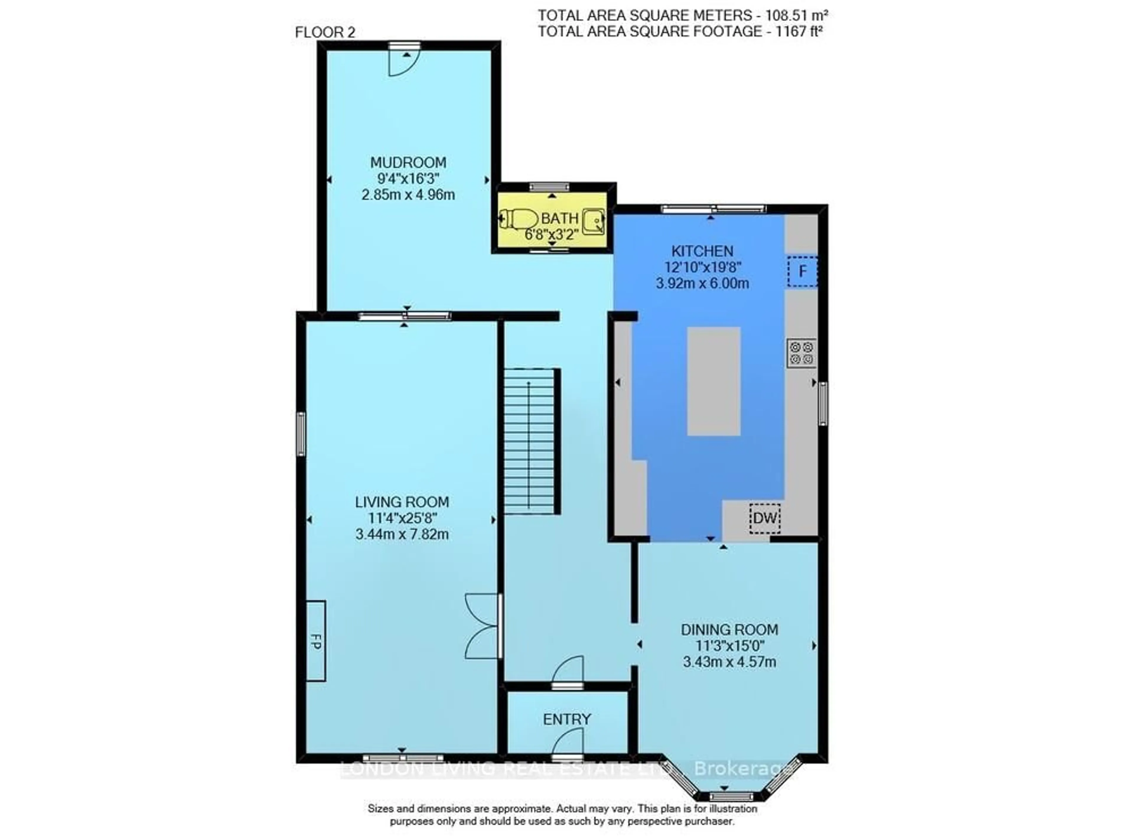Floor plan for 197 Elmwood Ave, London South Ontario N6C 1K1