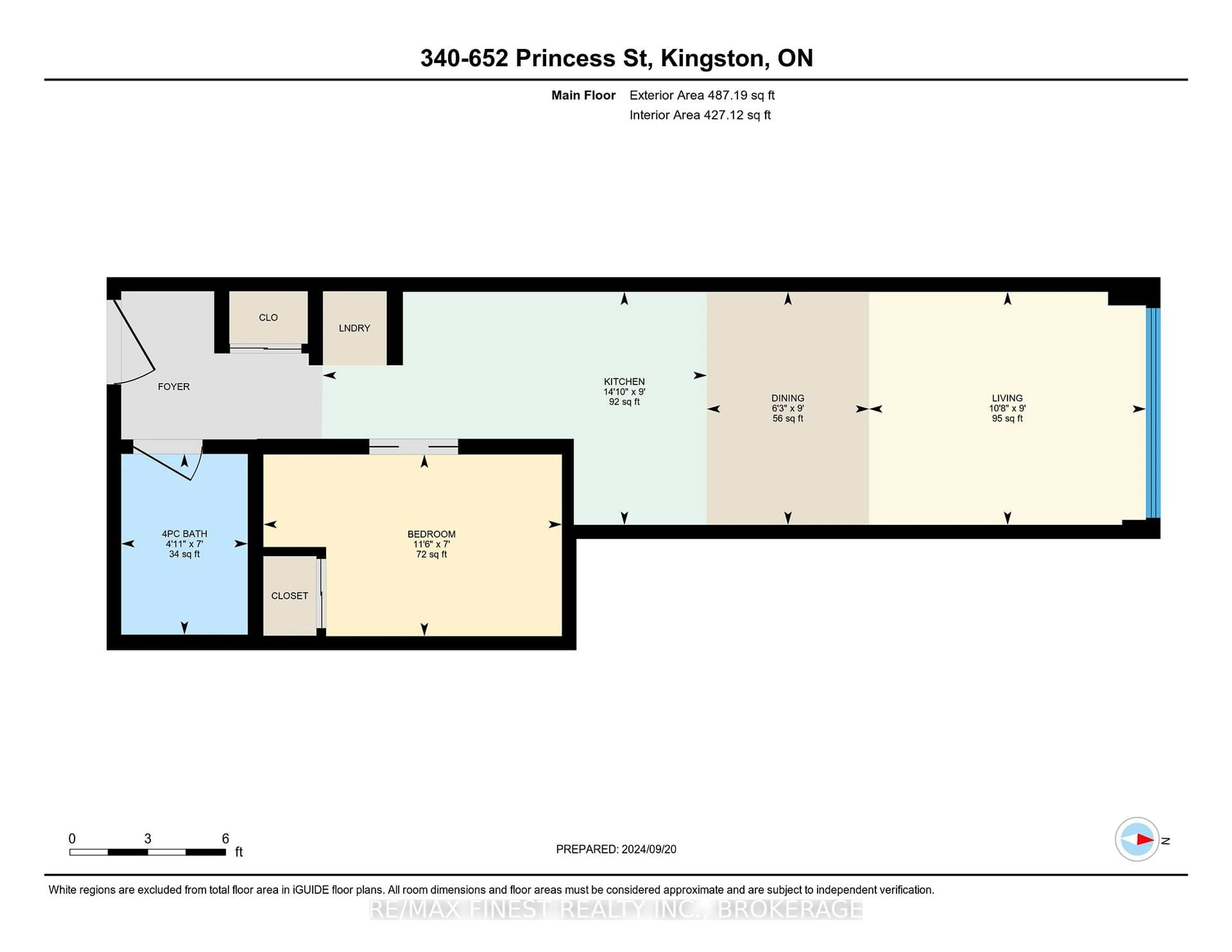 Floor plan for 652 Princess St #340, Kingston Ontario K7L 1E5
