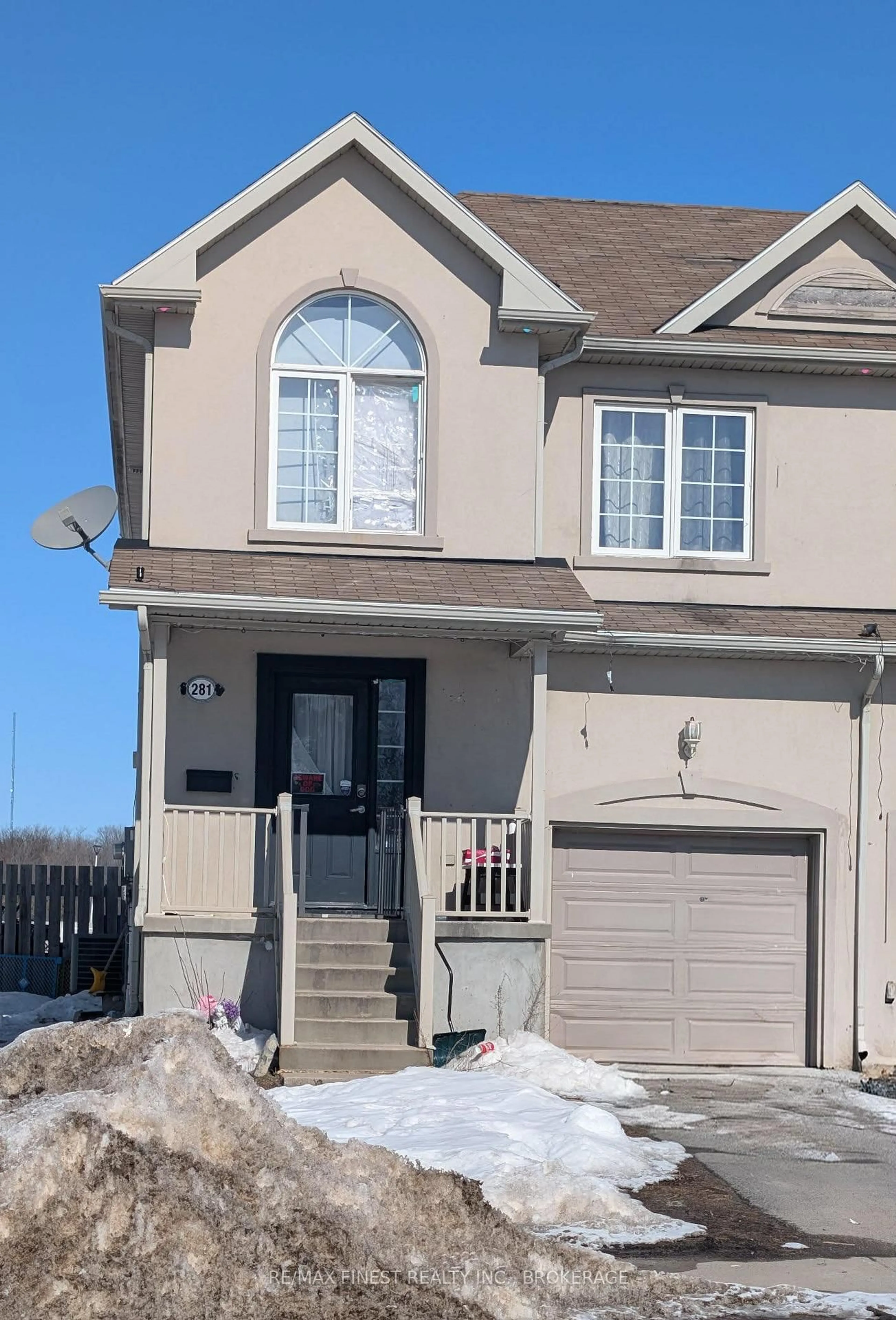 Home with vinyl exterior material, street for 281 Conacher Dr, Kingston Ontario K7K 7J6