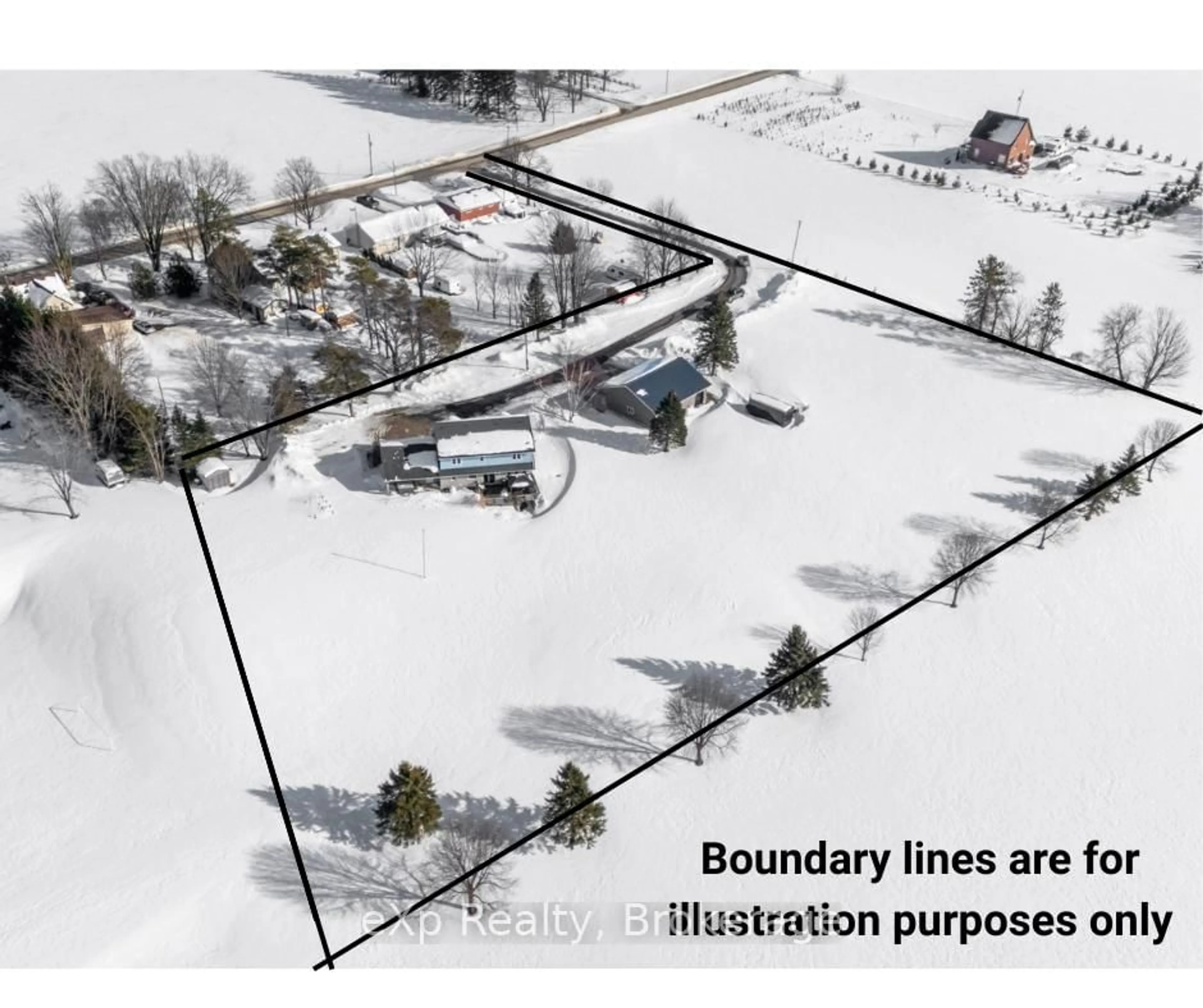 A pic from outside/outdoor area/front of a property/back of a property/a pic from drone, building for 953 Greenock-Brant Line, Brockton Ontario N0G 1J0