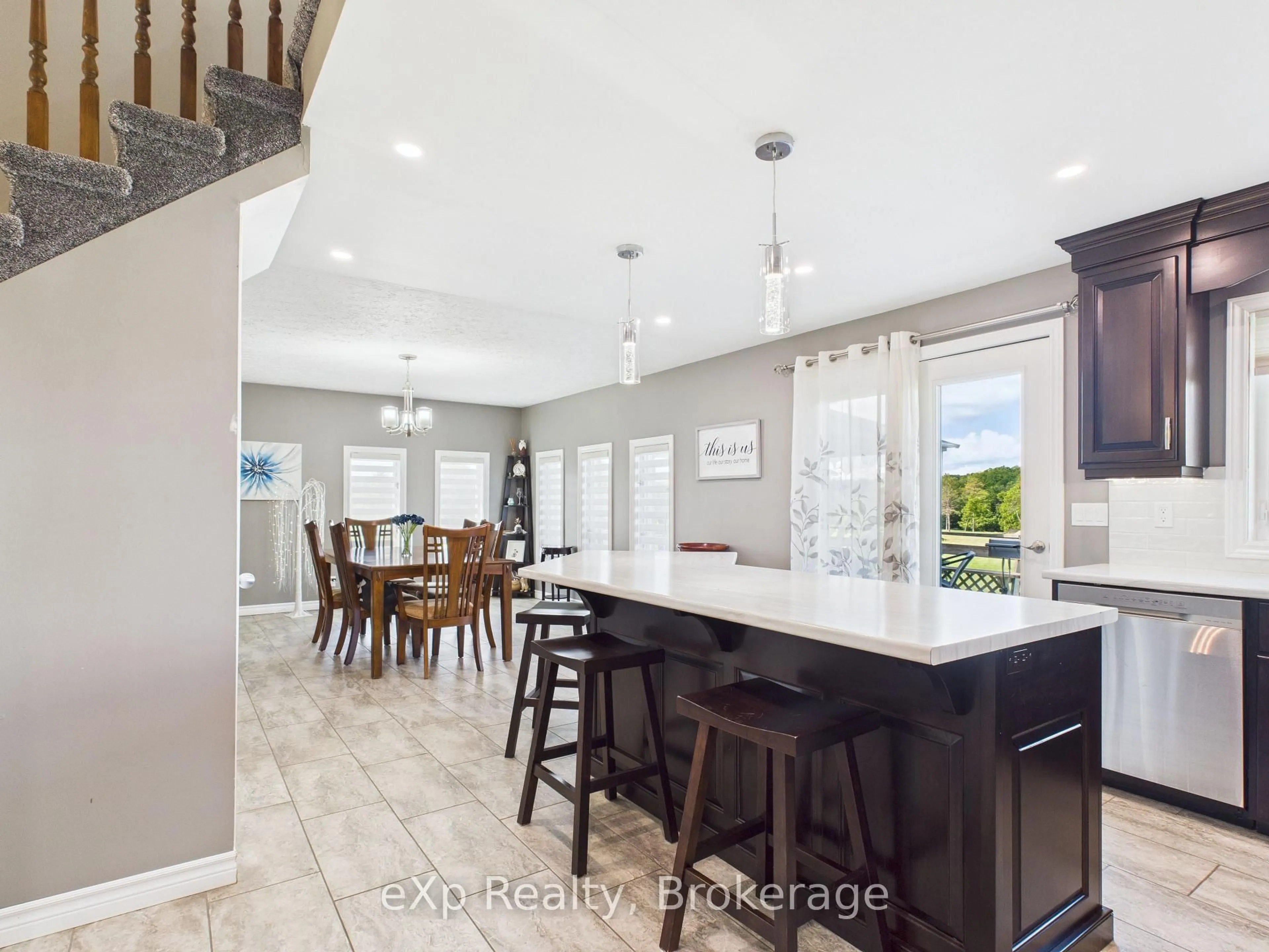 Open concept kitchen, ceramic/tile floor for 953 Greenock-Brant Line, Brockton Ontario N0G 1J0