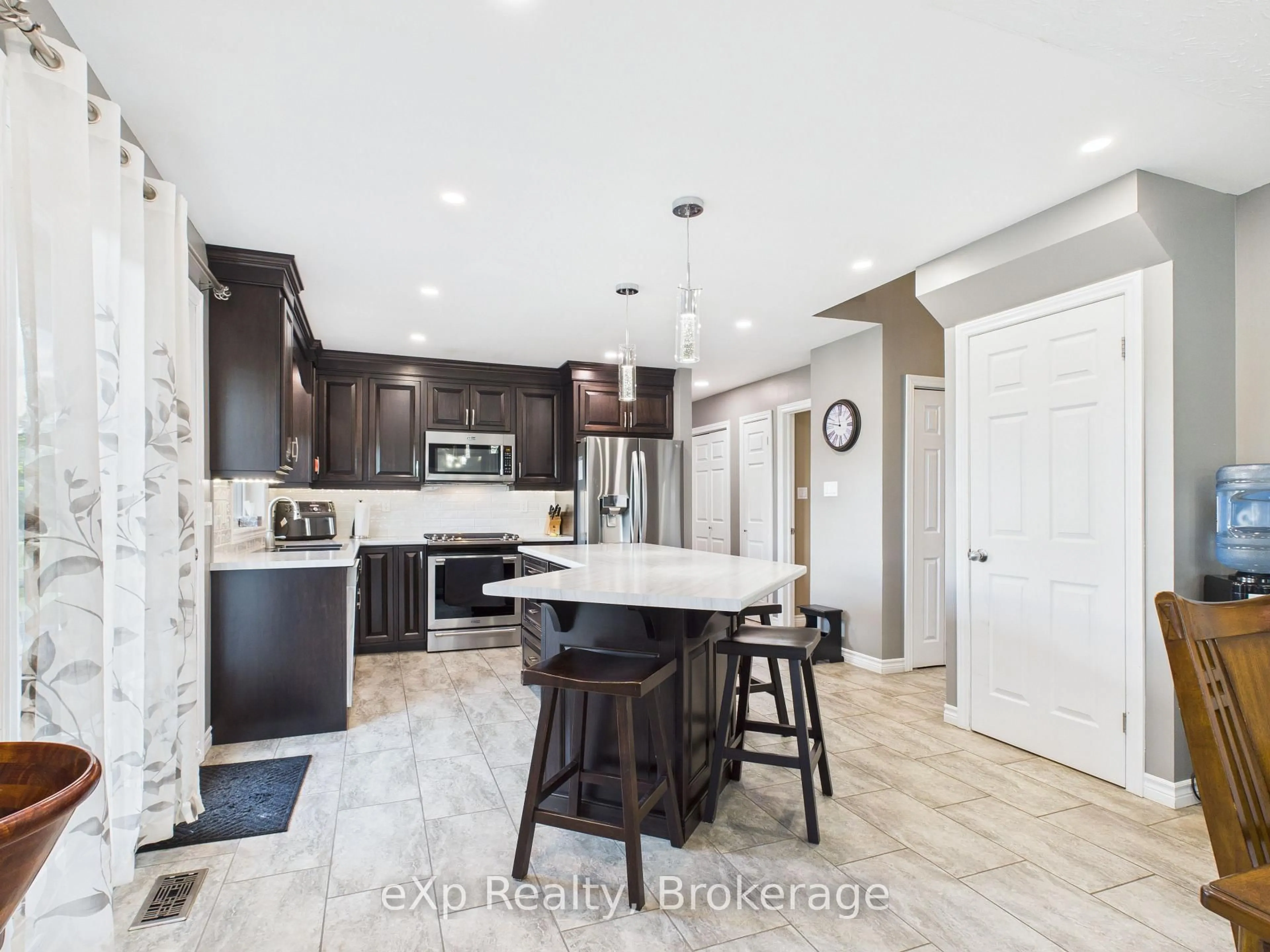 Open concept kitchen, ceramic/tile floor for 953 Greenock-Brant Line, Brockton Ontario N0G 1J0