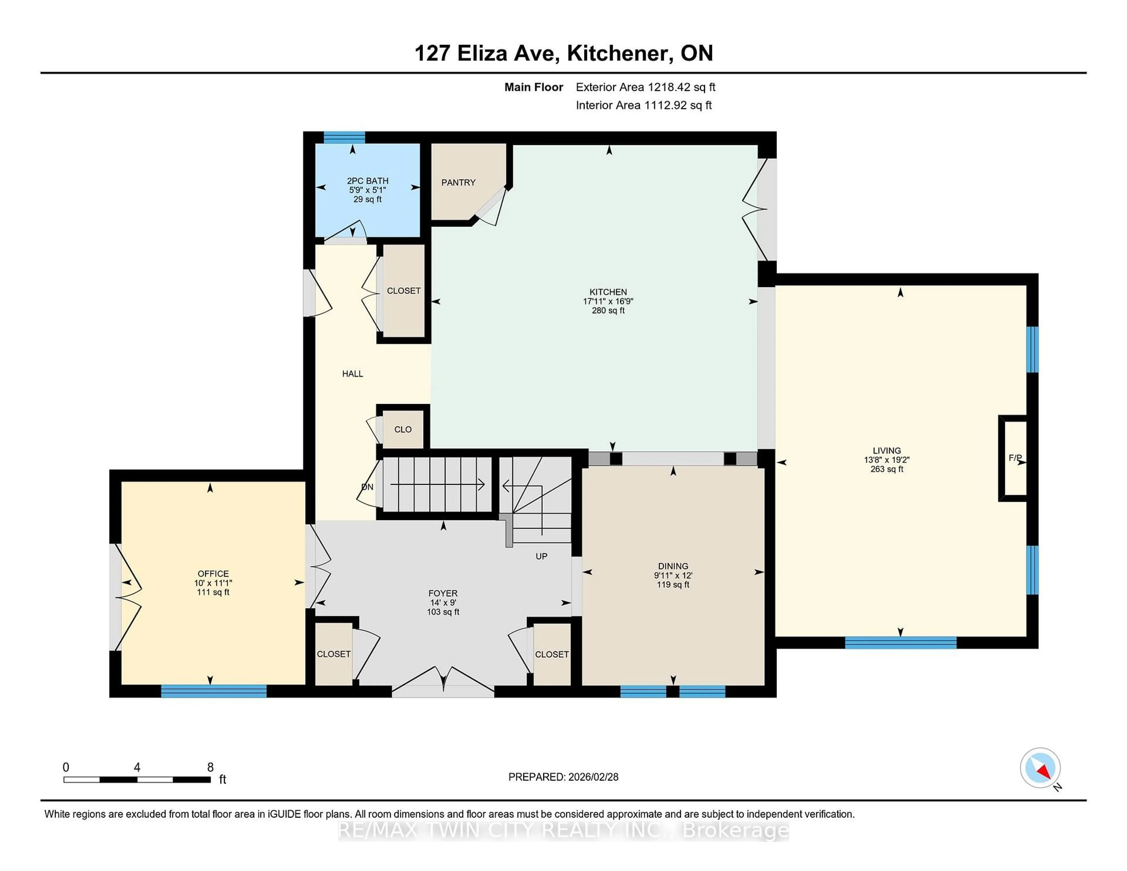 Floor plan for 127 Eliza Ave, Kitchener Ontario N2E 0C5