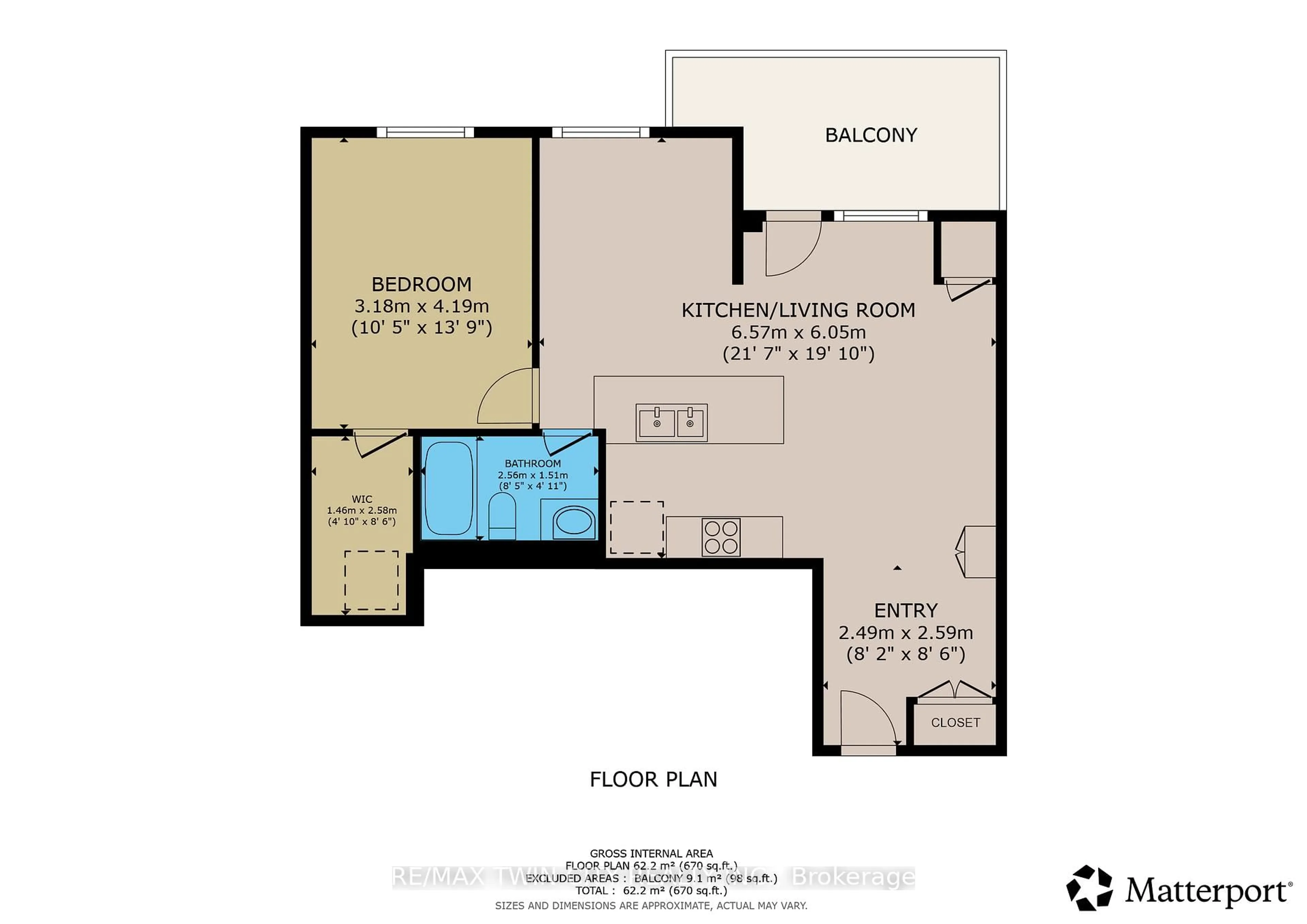 Floor plan for 34 Norman St #402, Brantford Ontario N3R 2Y1