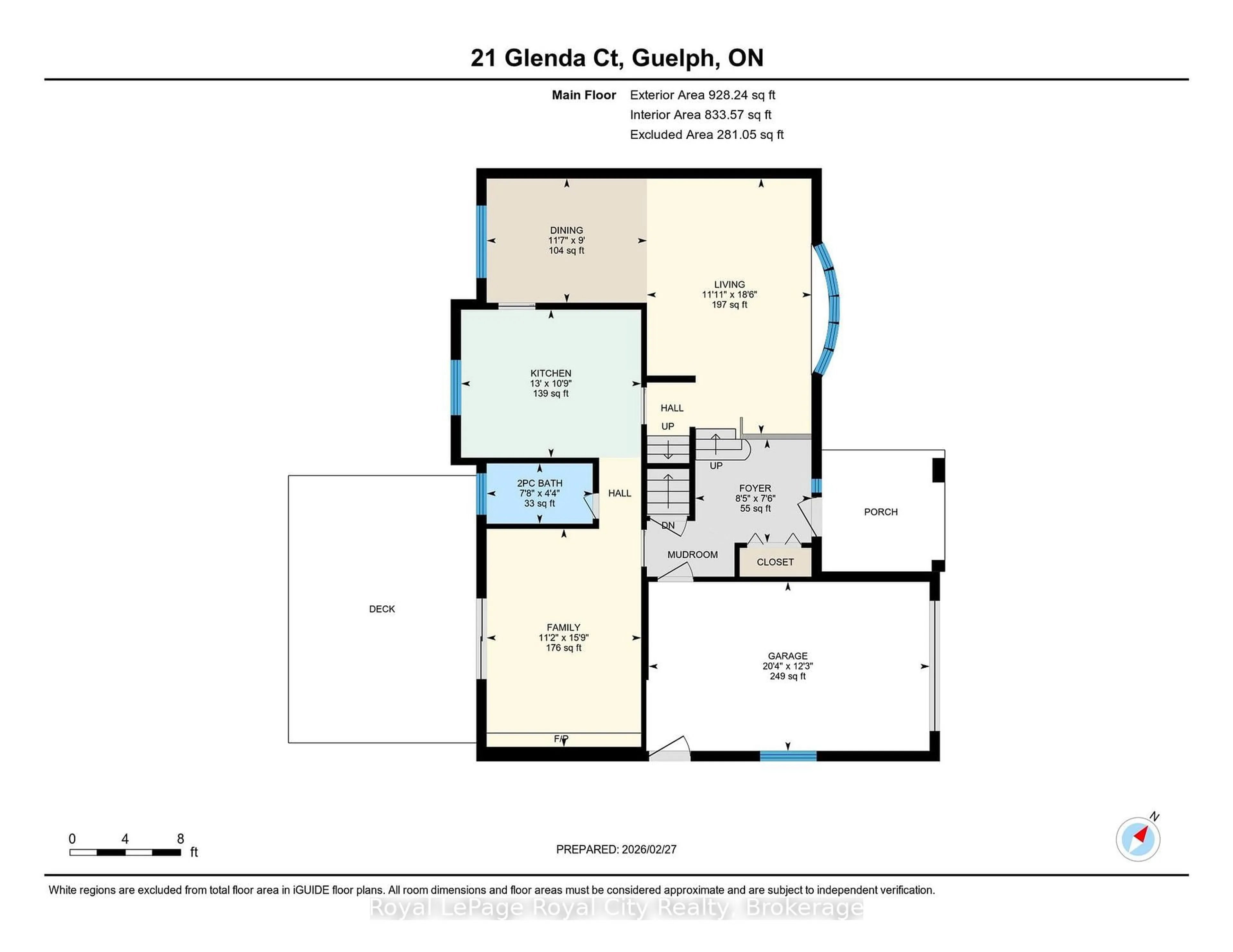 Floor plan for 21 Glenda Crt, Guelph Ontario N1H 6V6
