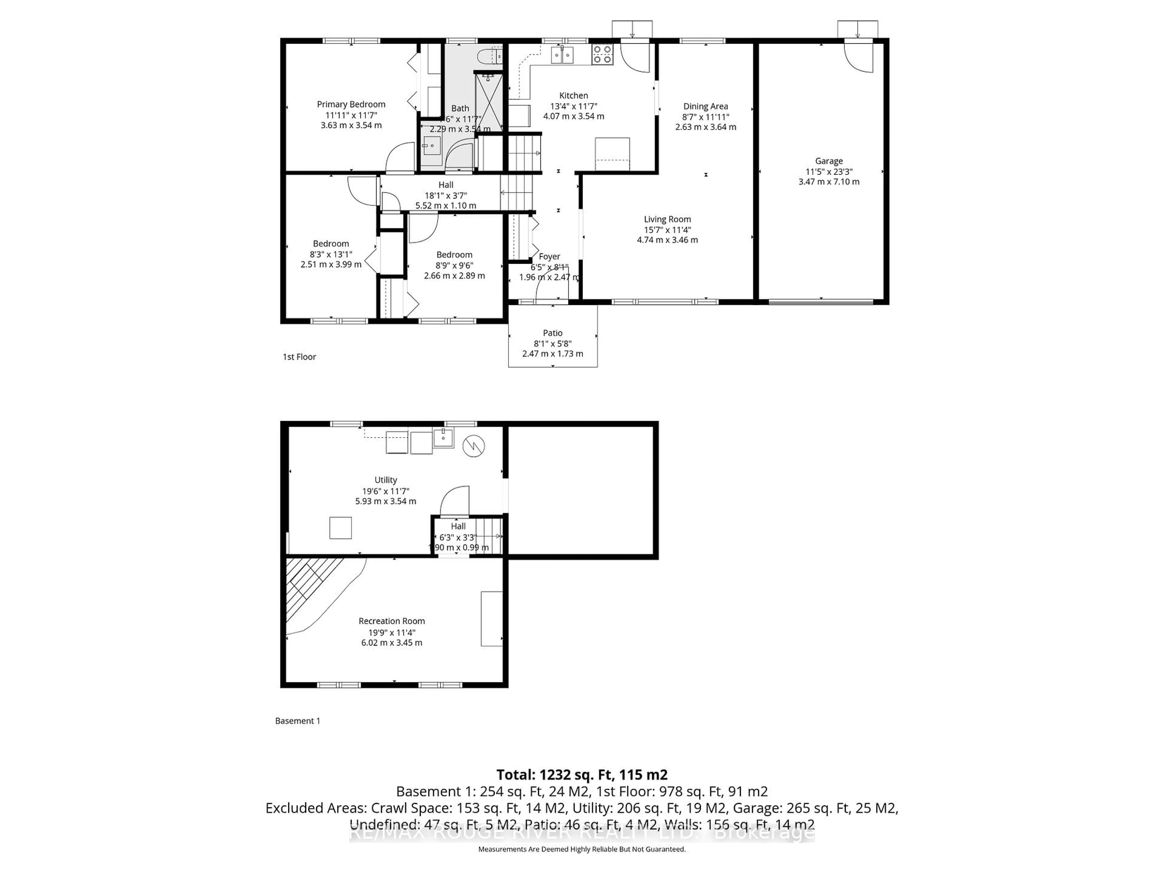 Floor plan for 1020 Elgin St, Cobourg Ontario K9A 0S1